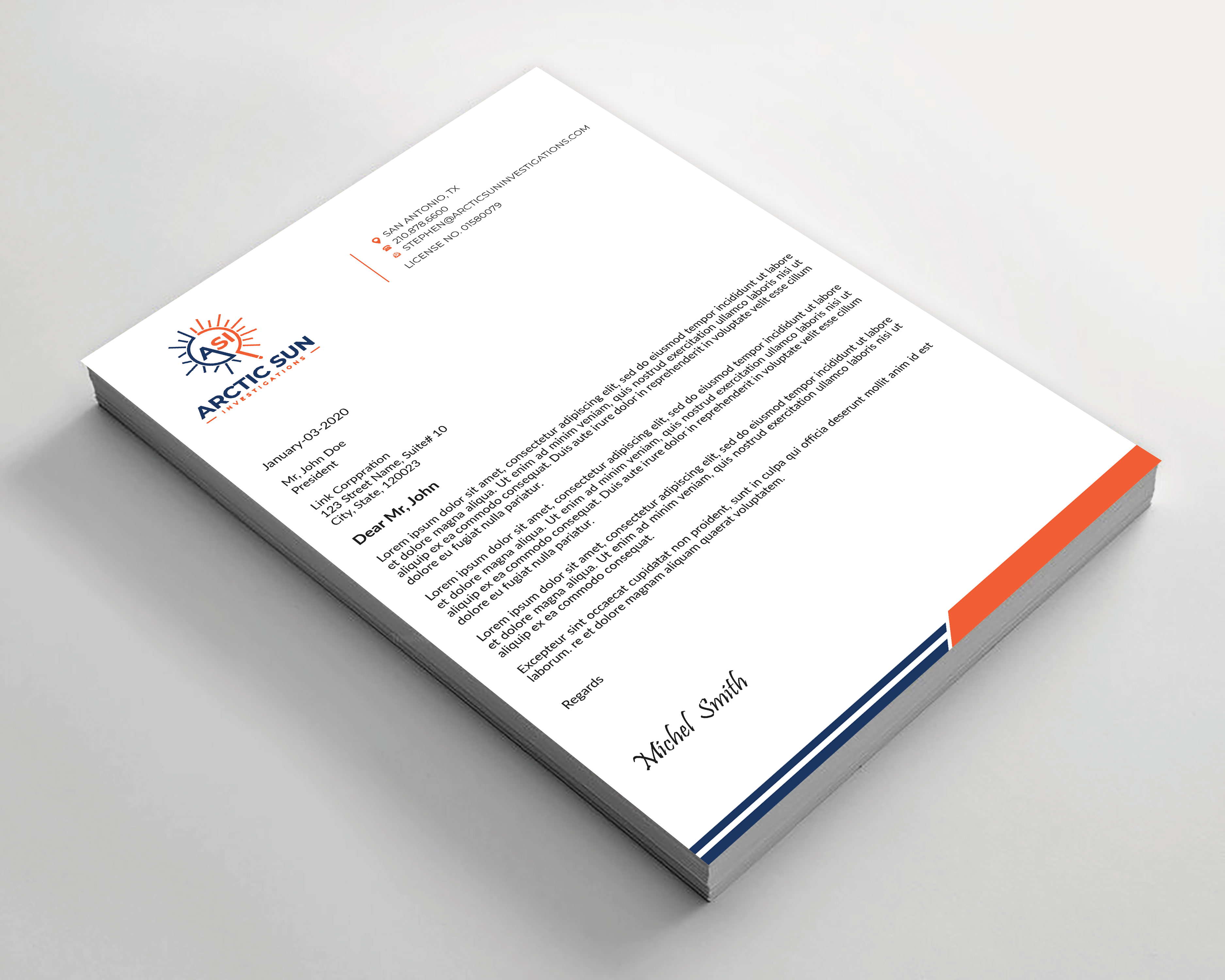 Letterhead Design by Expert Bappy for Della Casa Law Firm | Design #34013497