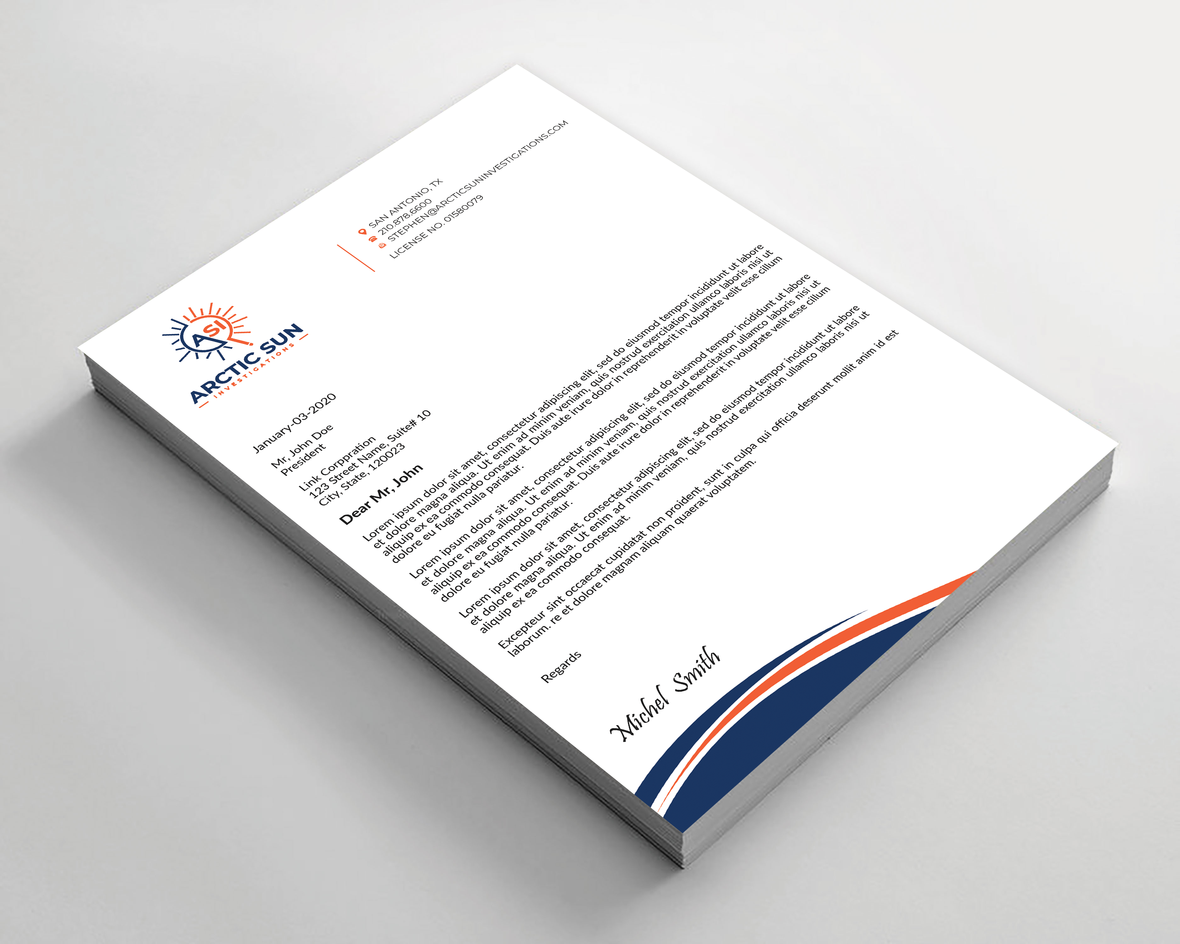 Letterhead Design by Expert Bappy for Della Casa Law Firm | Design #34013498