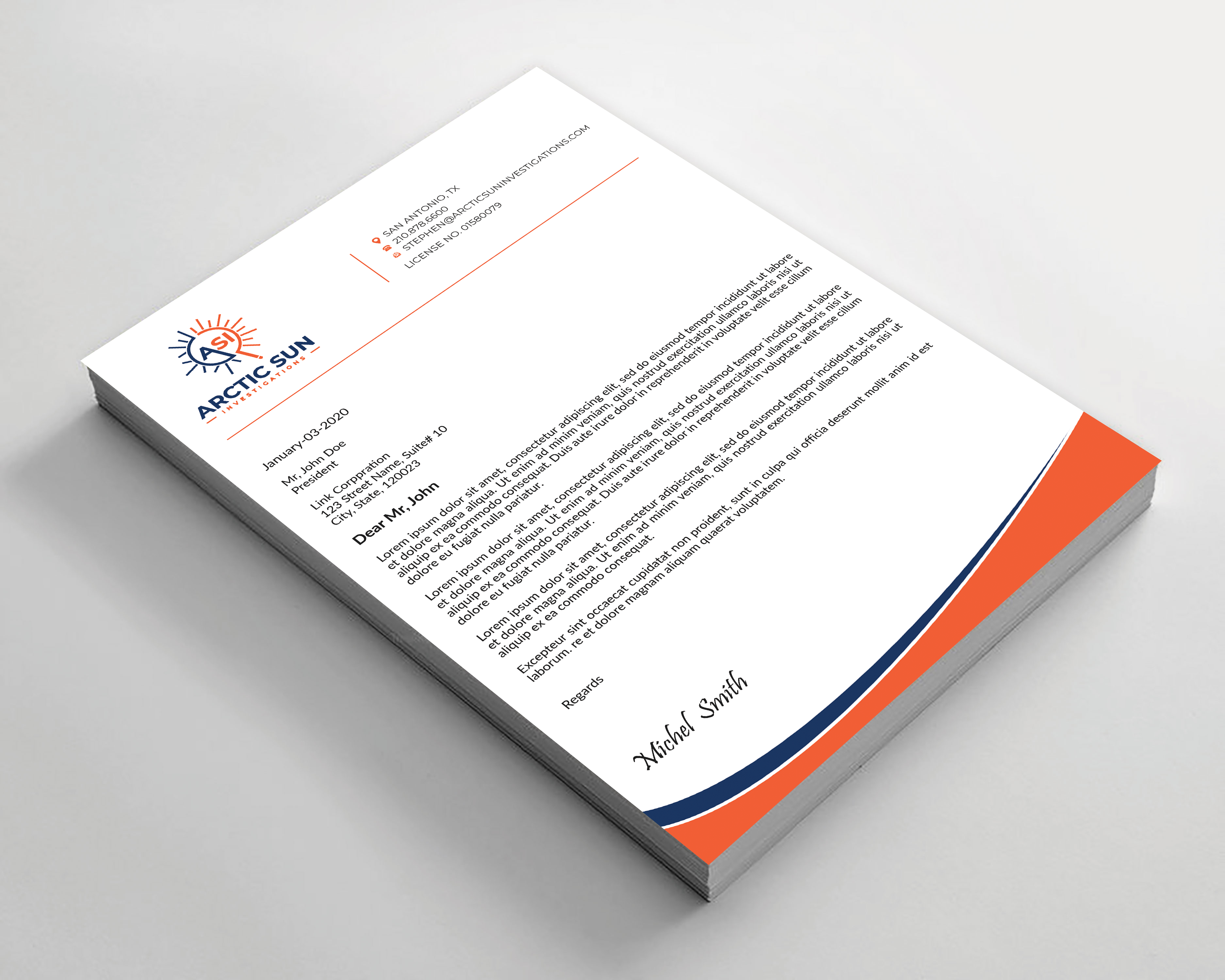 Letterhead Design by Expert Bappy for Della Casa Law Firm | Design #34013509