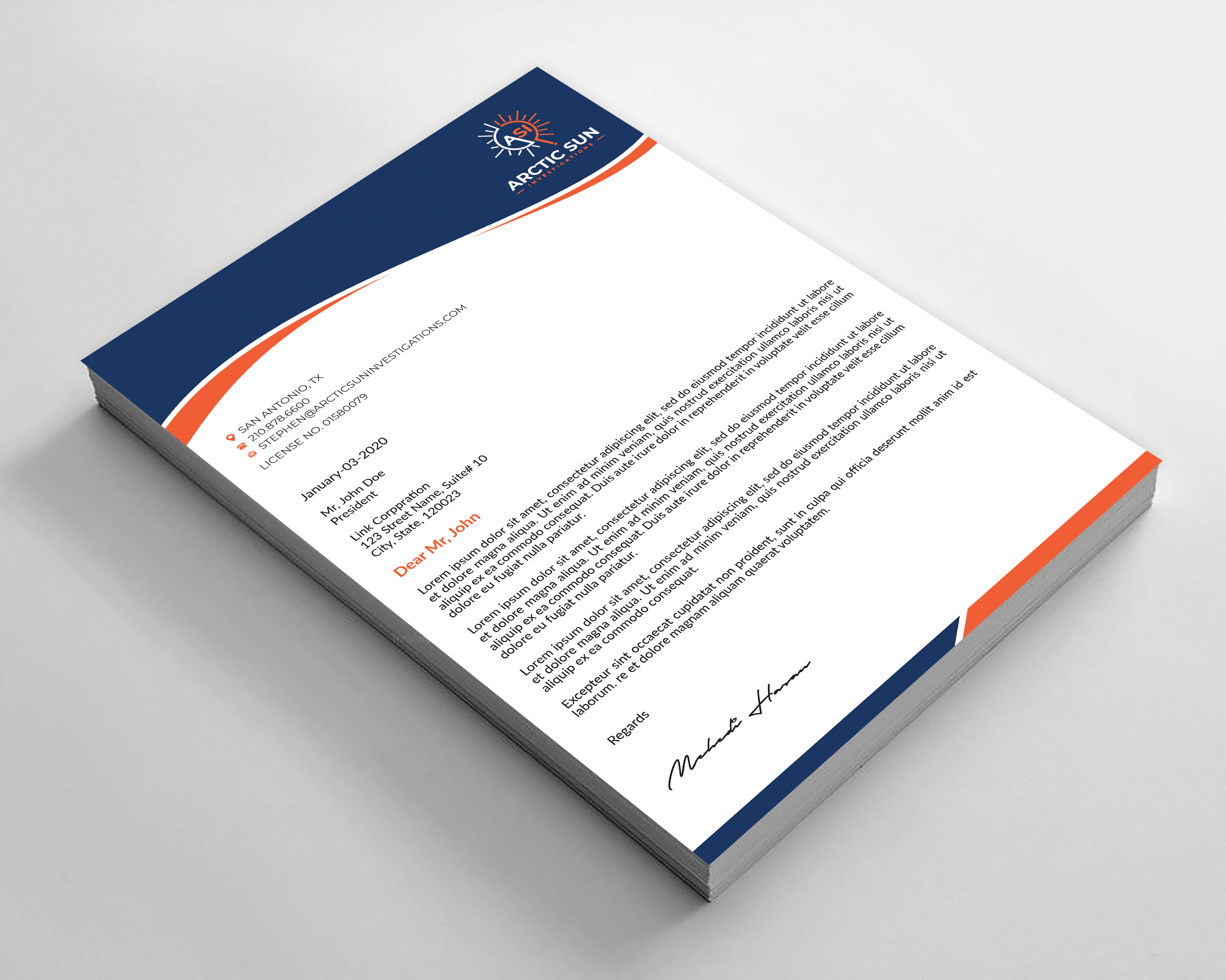 Letterhead Design by Expert Bappy for Della Casa Law Firm | Design #34013574