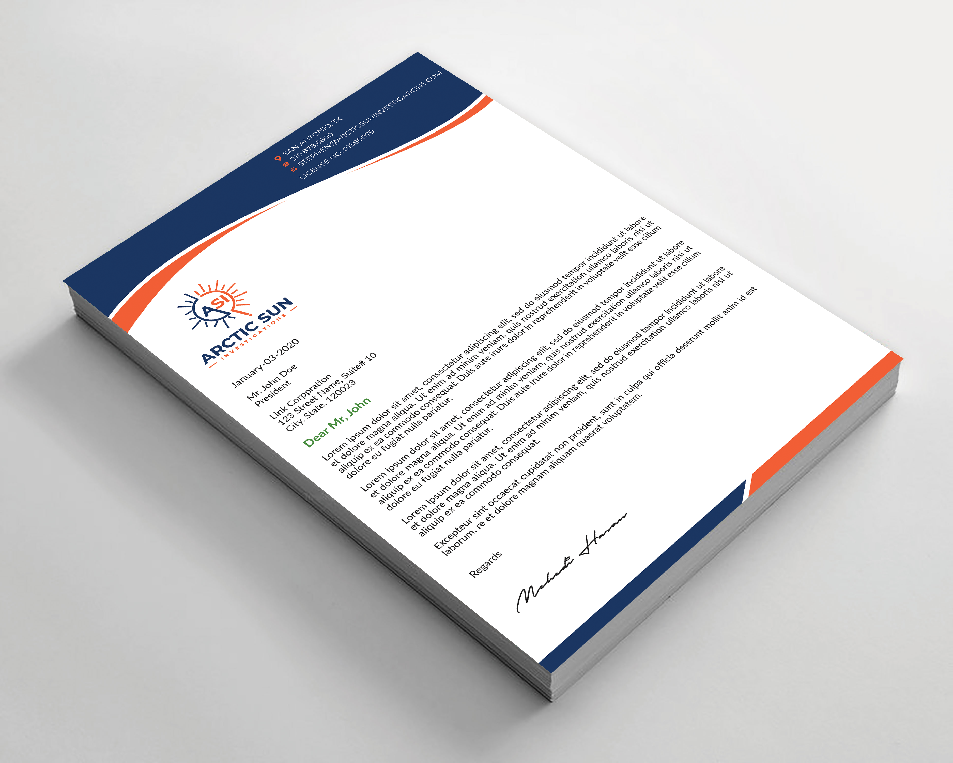 Letterhead Design by Expert Bappy for Della Casa Law Firm | Design #34013576