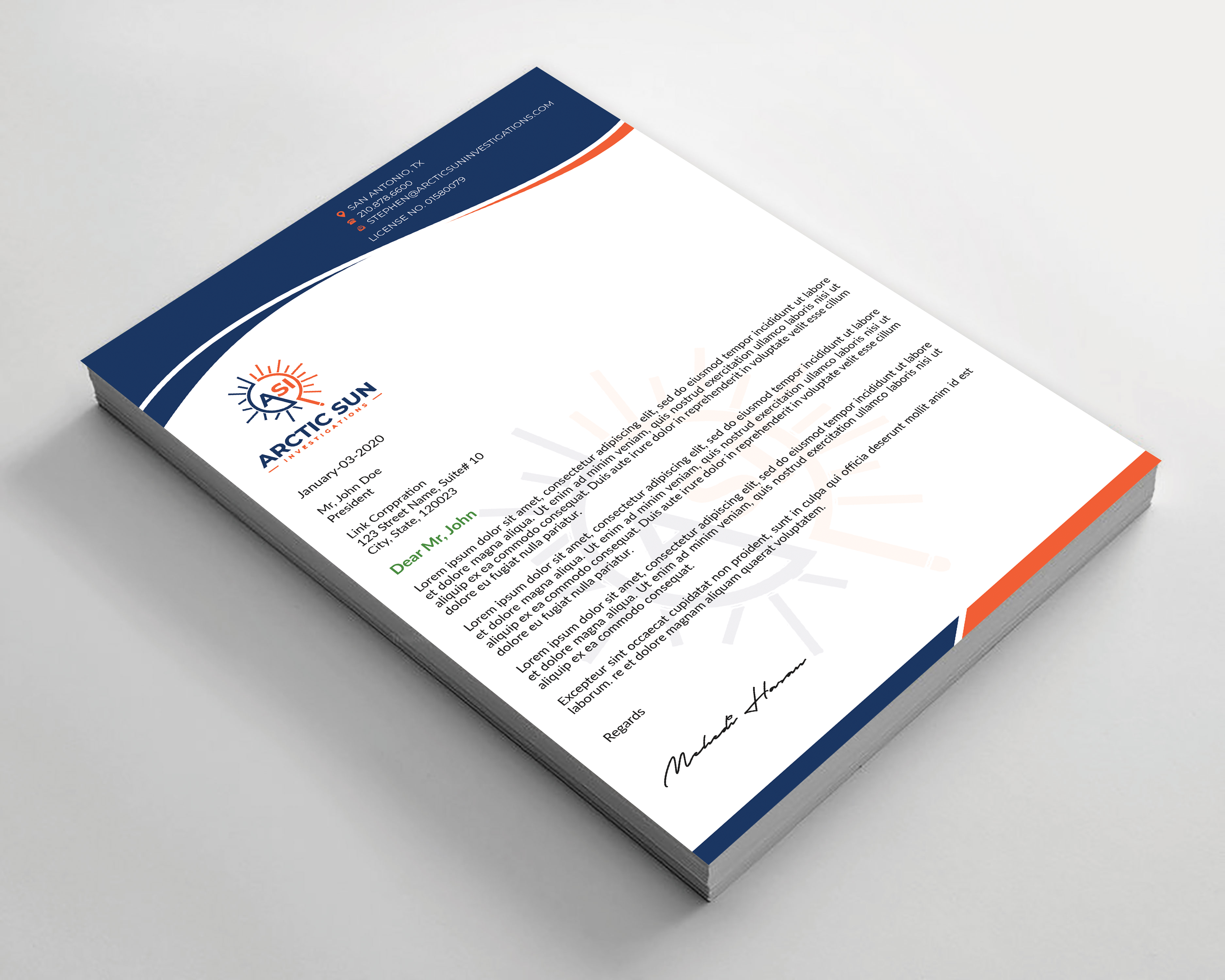 Letterhead Design by Expert Bappy for Della Casa Law Firm | Design #34013588