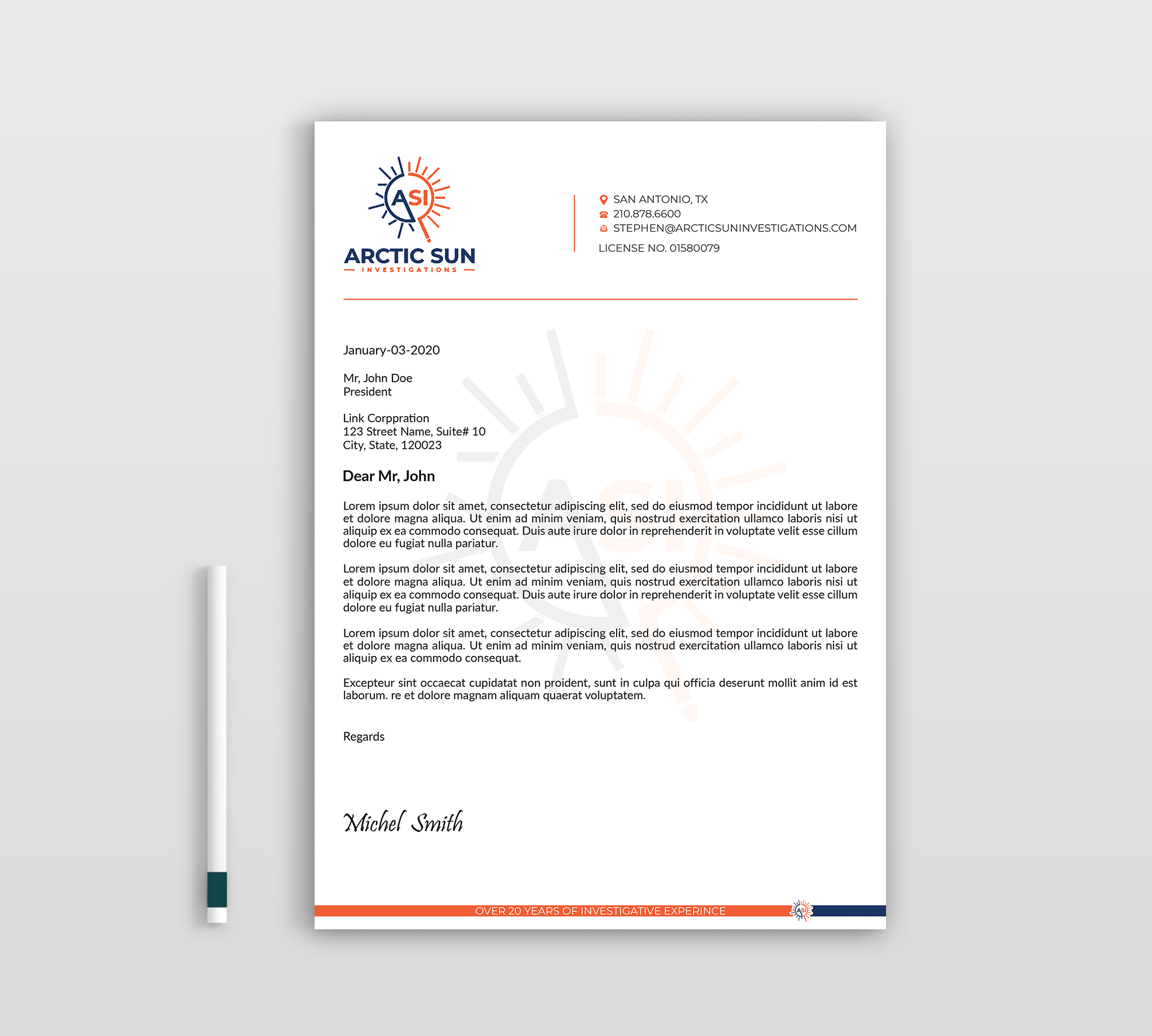 Letterhead Design by Expert Bappy for Della Casa Law Firm | Design #34014511