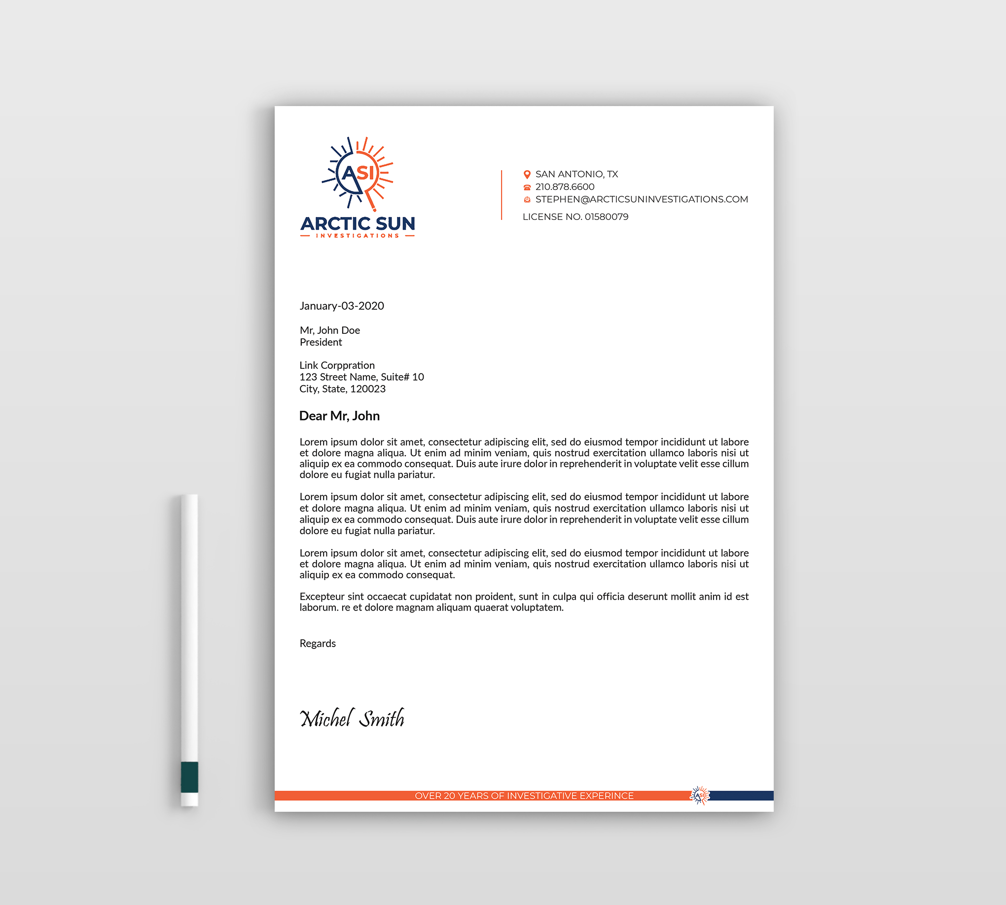 Letterhead Design by Expert Bappy for Della Casa Law Firm | Design #34014517