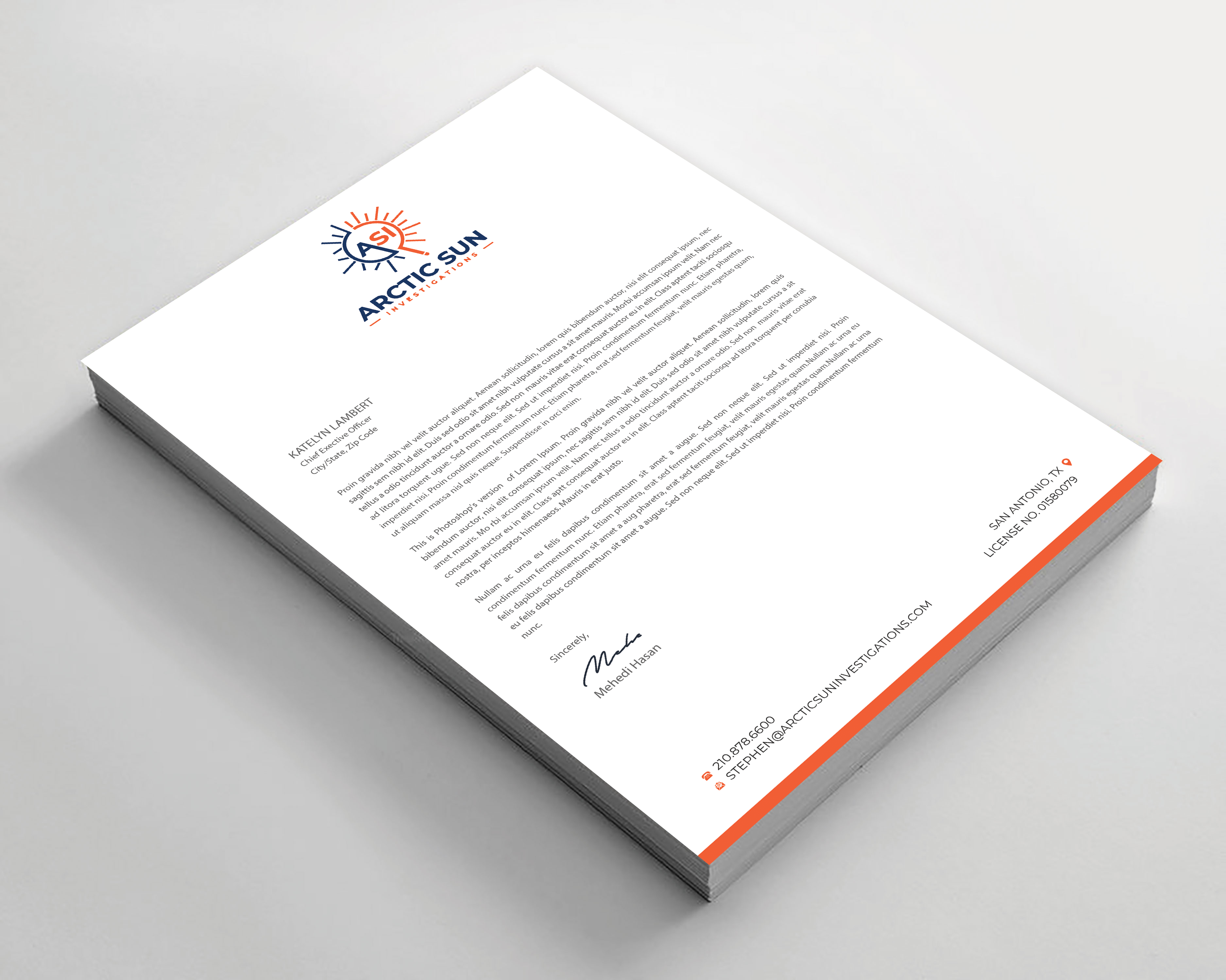 Letterhead Design by Expert Bappy for Della Casa Law Firm | Design #34014629