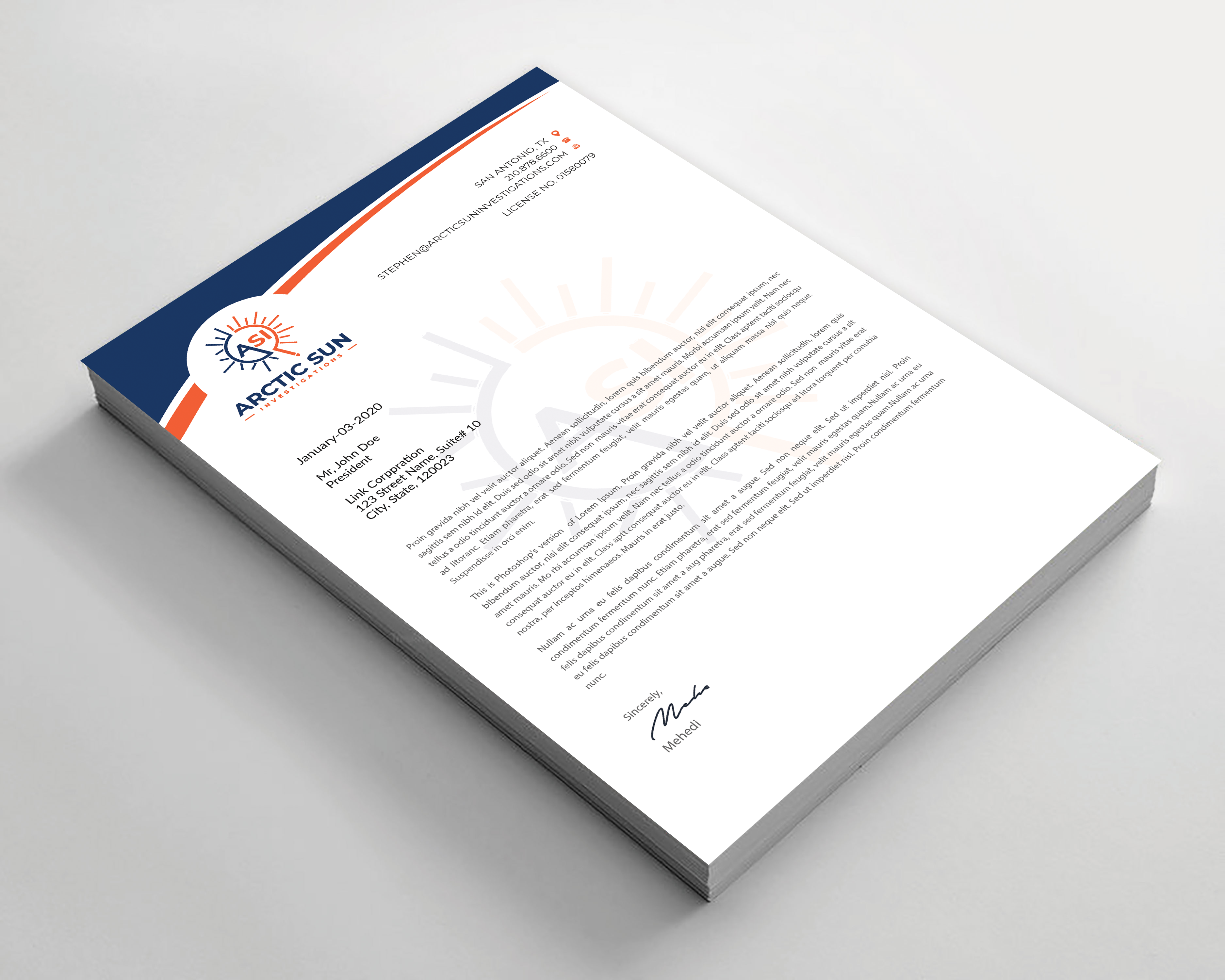 Letterhead Design by Expert Bappy for Della Casa Law Firm | Design #34014859