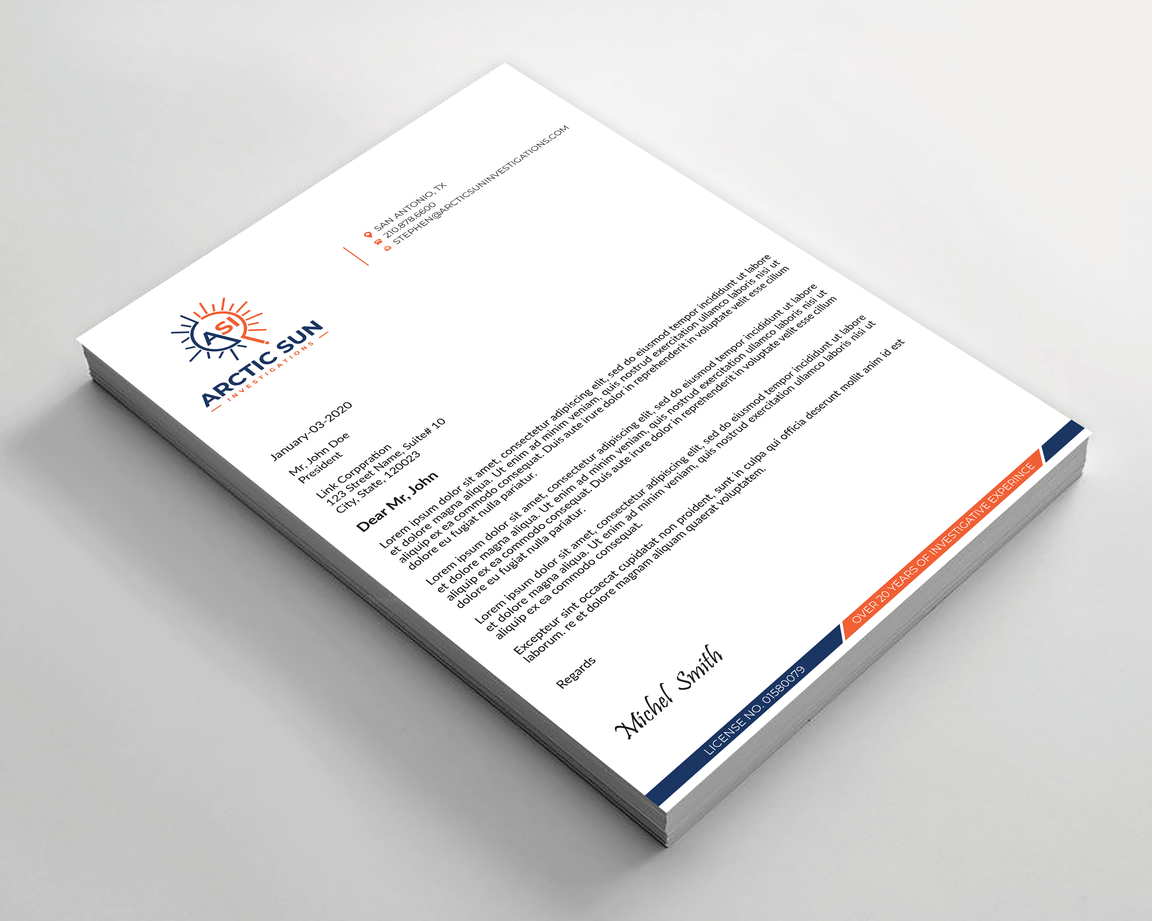 Letterhead Design by Expert Bappy for Della Casa Law Firm | Design #34020160
