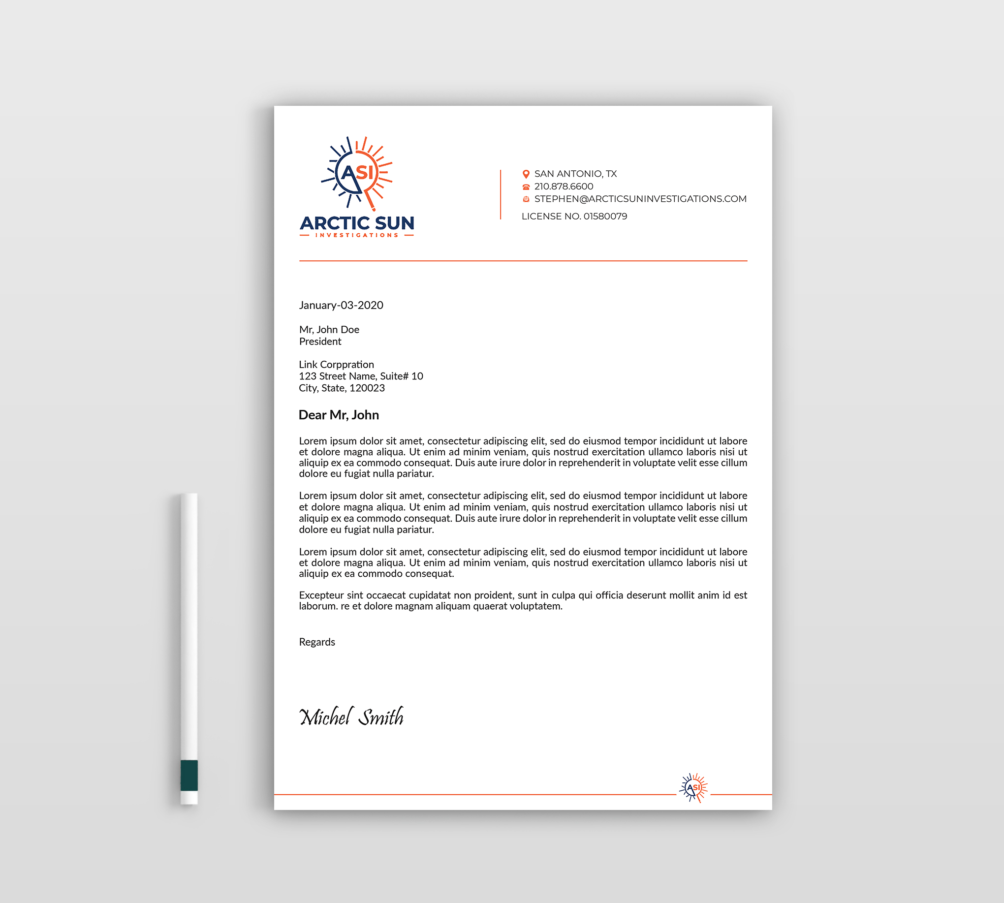 Letterhead Design by Expert Bappy for Della Casa Law Firm | Design #34023866