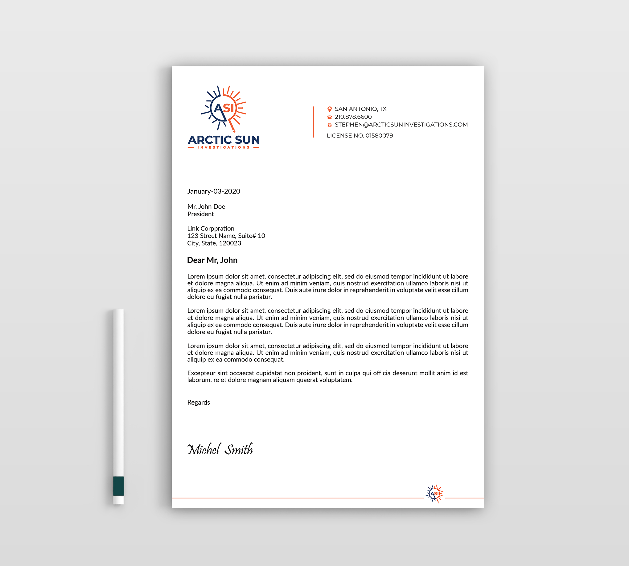 Letterhead Design by Expert Bappy for Della Casa Law Firm | Design #34023867