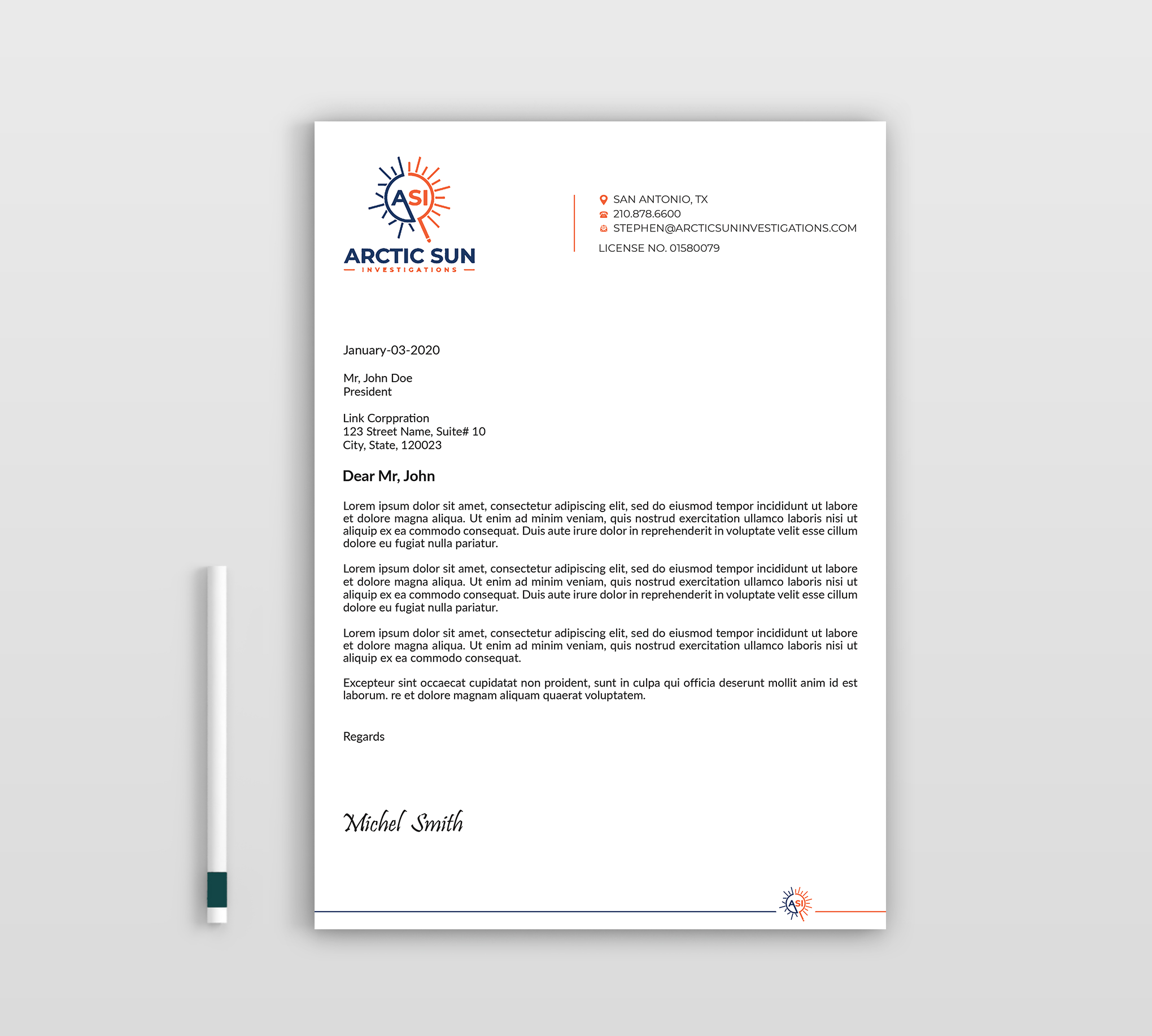 Letterhead Design by Expert Bappy for Della Casa Law Firm | Design #34023868