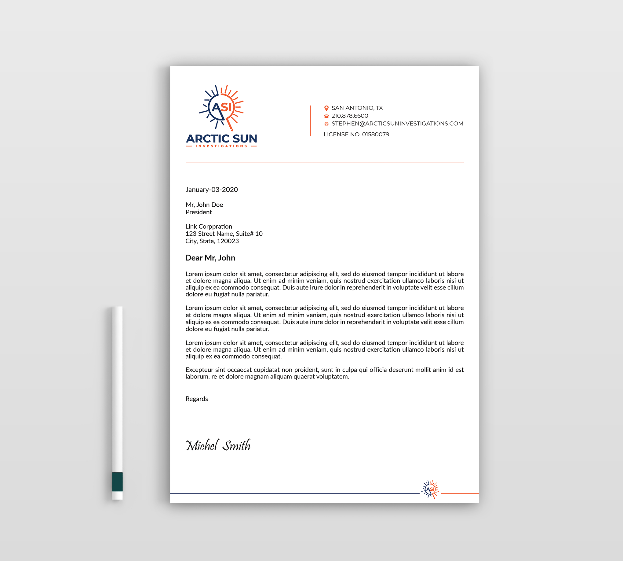 Letterhead Design by Expert Bappy for Della Casa Law Firm | Design #34023869