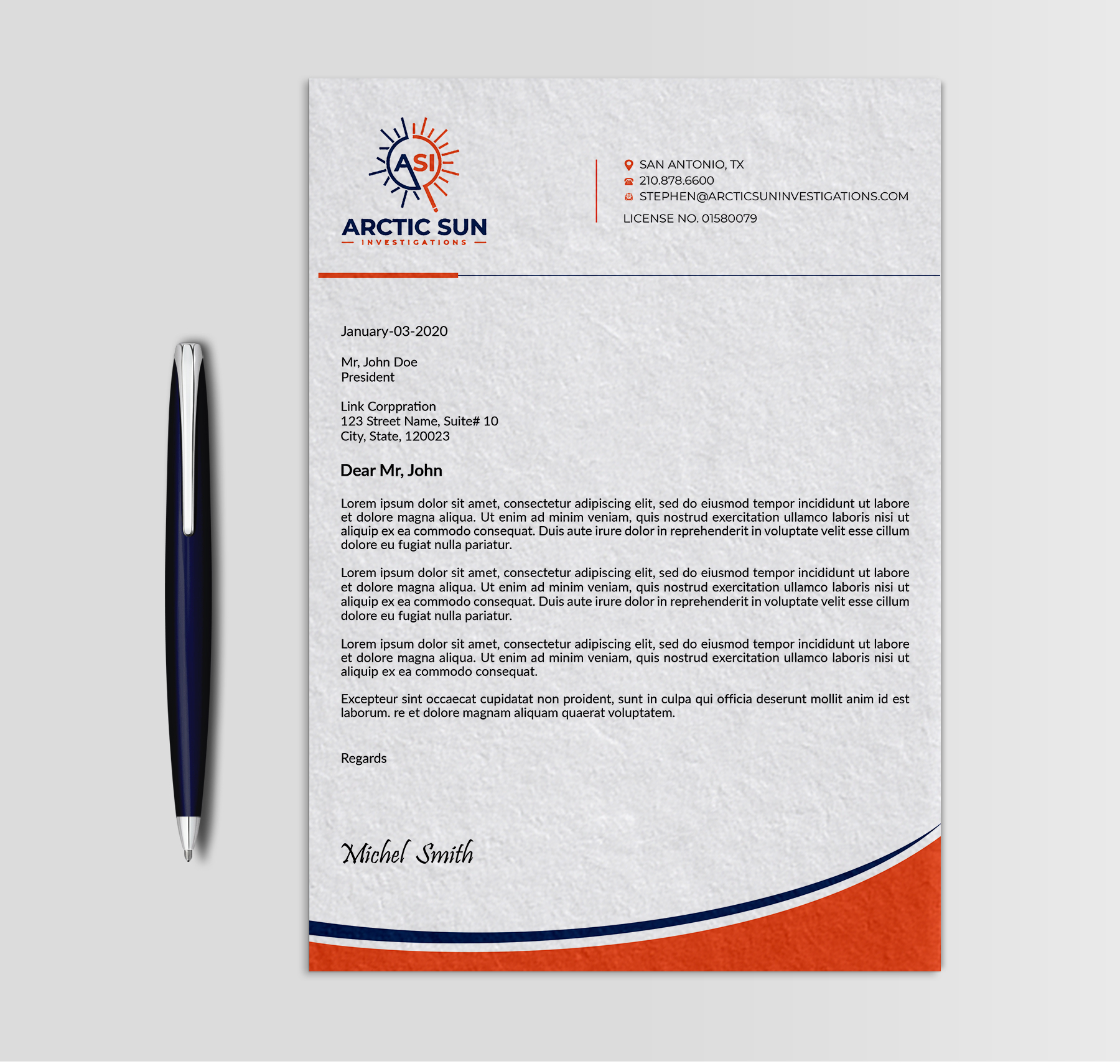 Letterhead Design by Expert Bappy for Della Casa Law Firm | Design #34024068