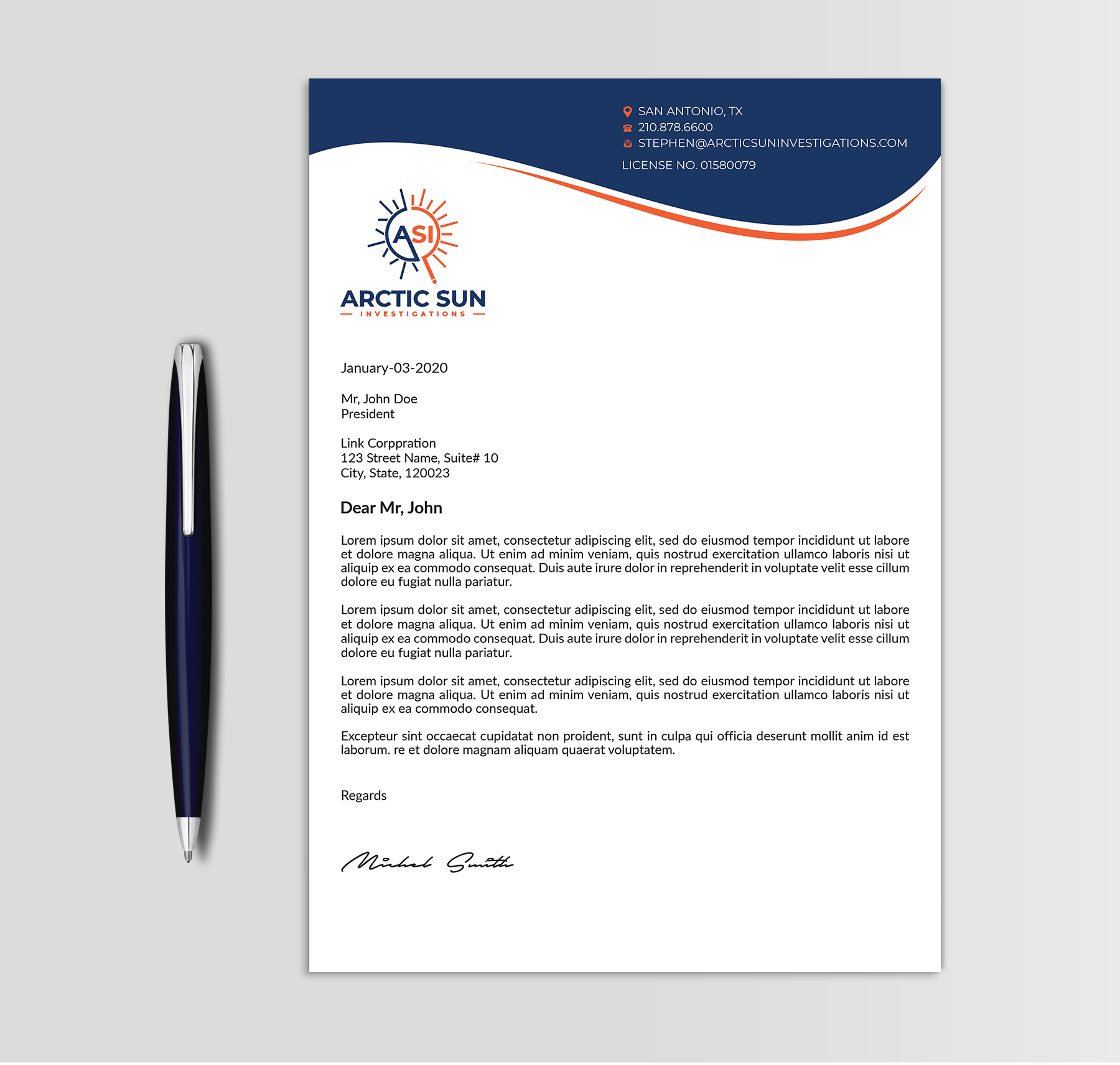 Letterhead Design by Expert Bappy for Della Casa Law Firm | Design #34024083