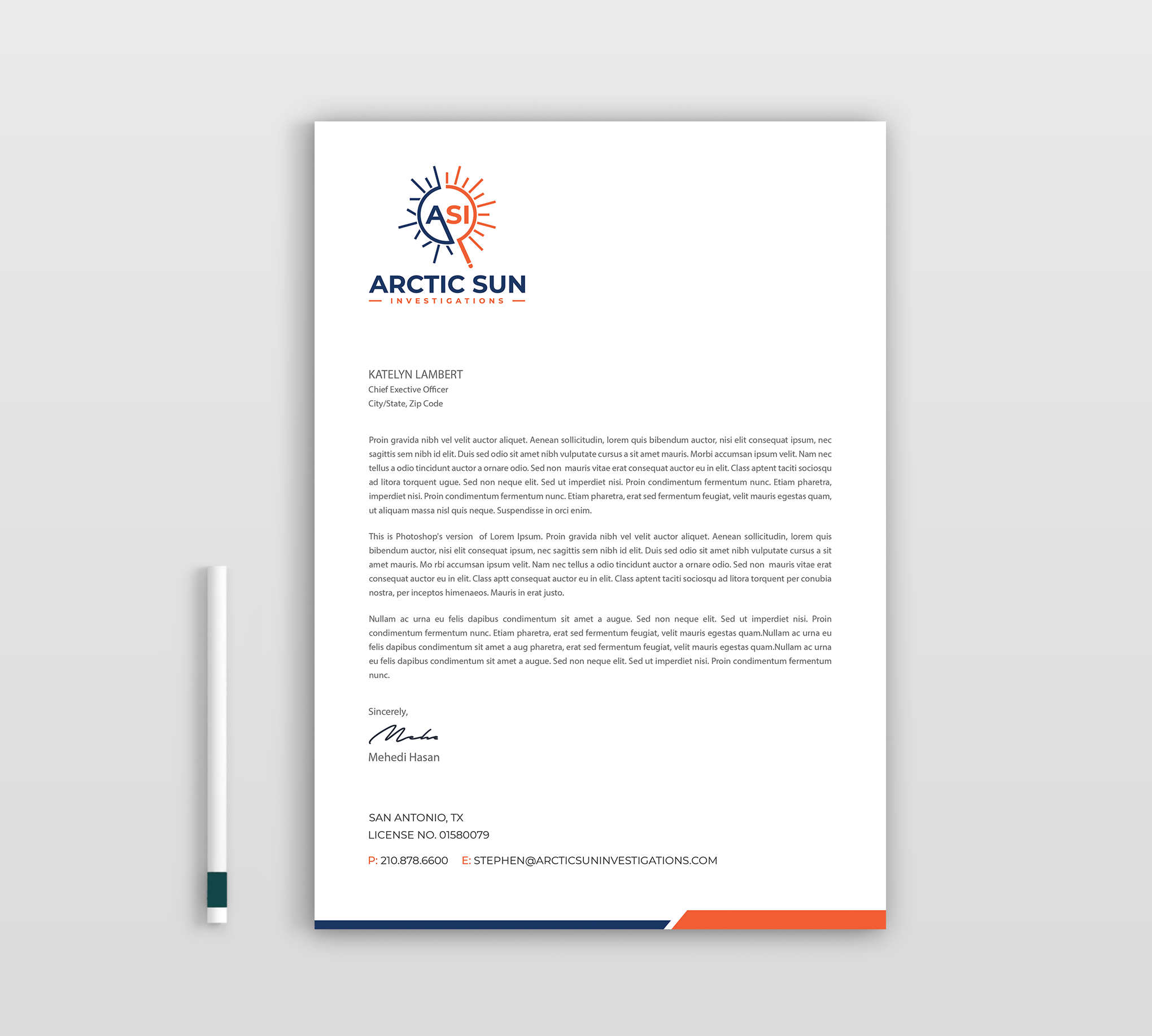 Letterhead Design by Expert Bappy for Della Casa Law Firm | Design #34024111