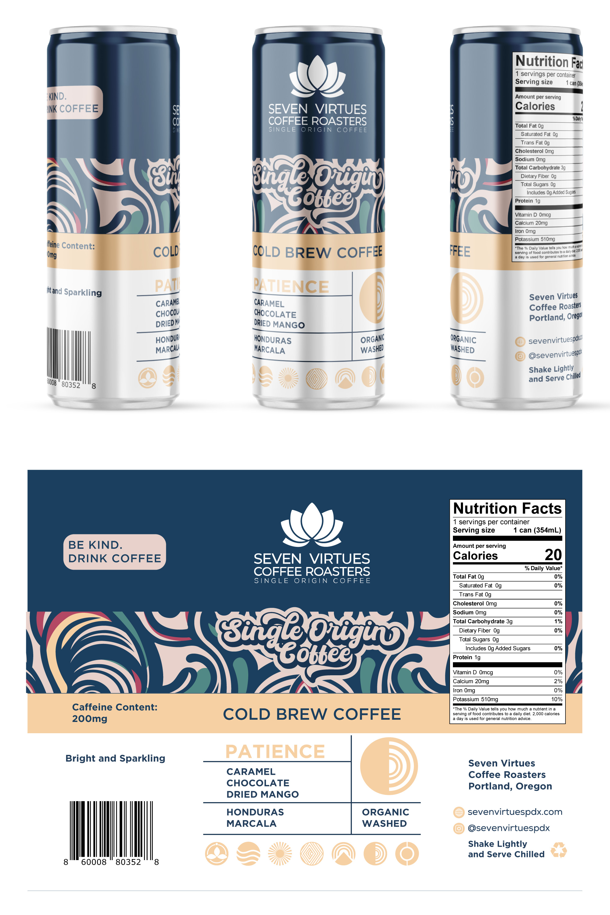 Packaging Design by Sergio Coelho for Seven Virtues Coffee Roasters | Design #34045941