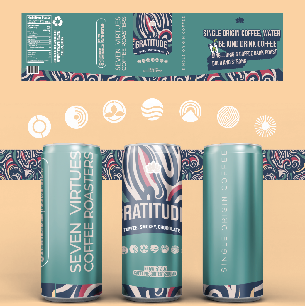 Packaging Design by Rifqi 7 for Seven Virtues Coffee Roasters | Design #34041589