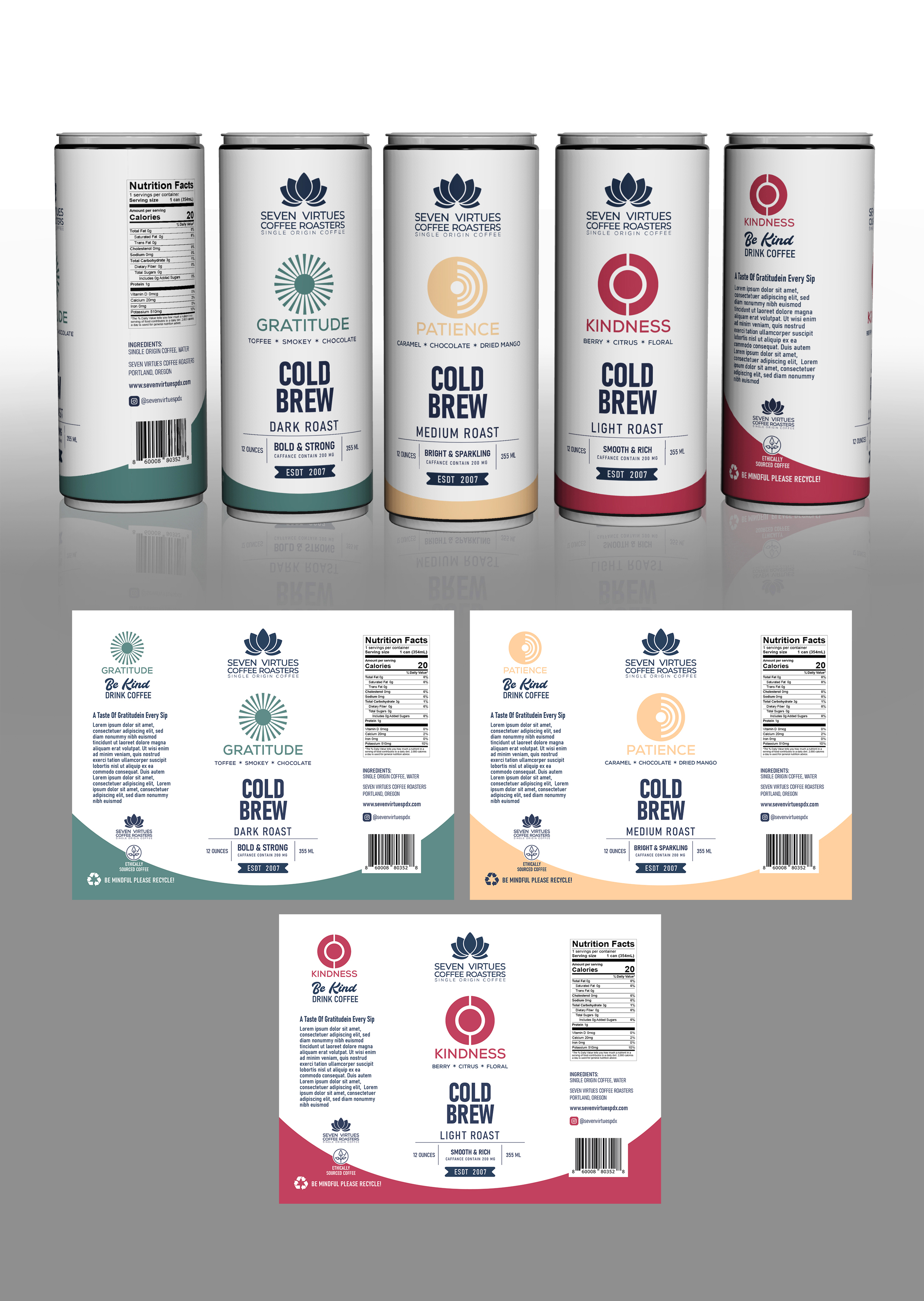 Packaging Design by mscreations.lk for Seven Virtues Coffee Roasters | Design #34058825