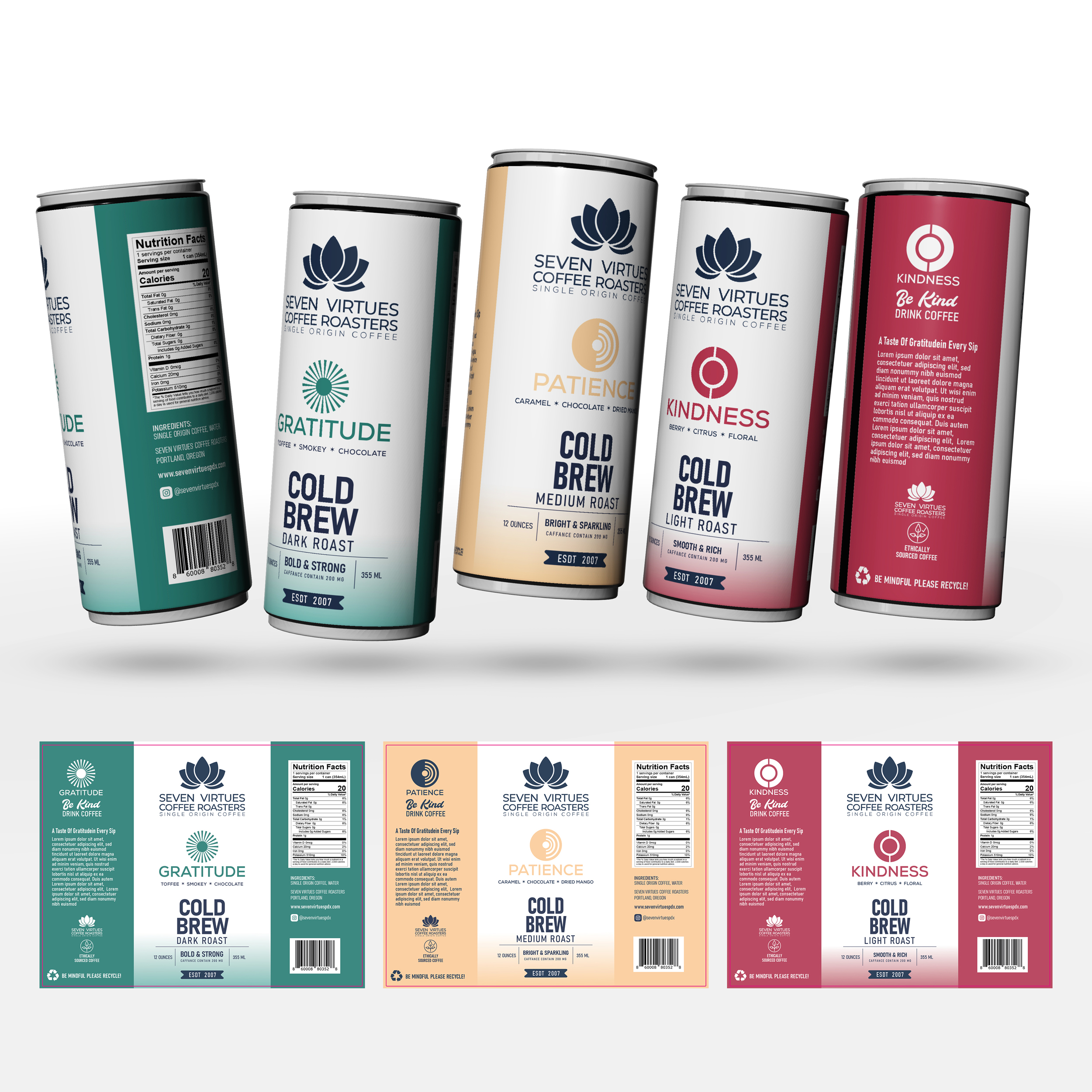 Packaging Design by mscreations.lk for Seven Virtues Coffee Roasters | Design #34059248