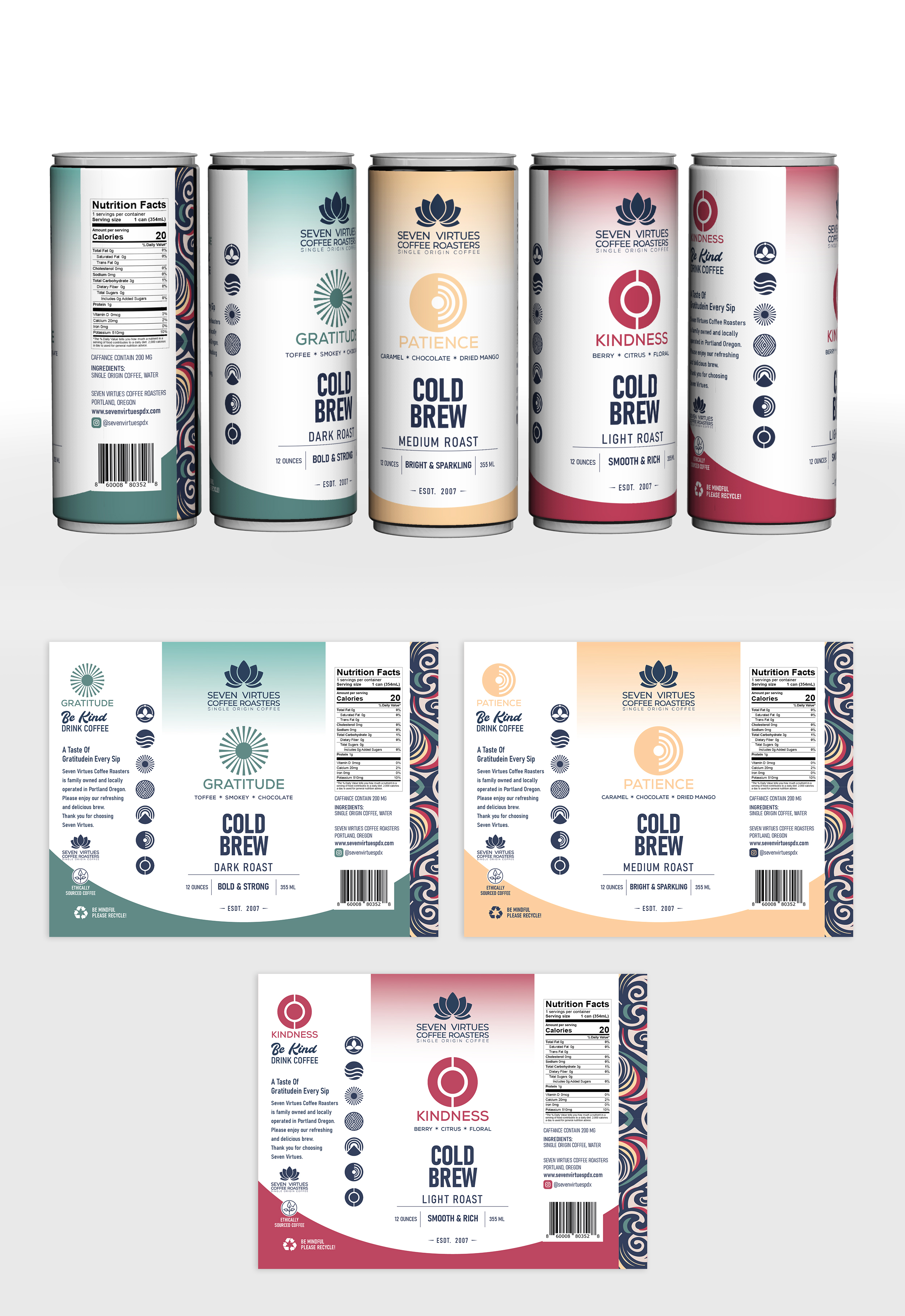 Packaging Design by mscreations.lk for Seven Virtues Coffee Roasters | Design #34068571