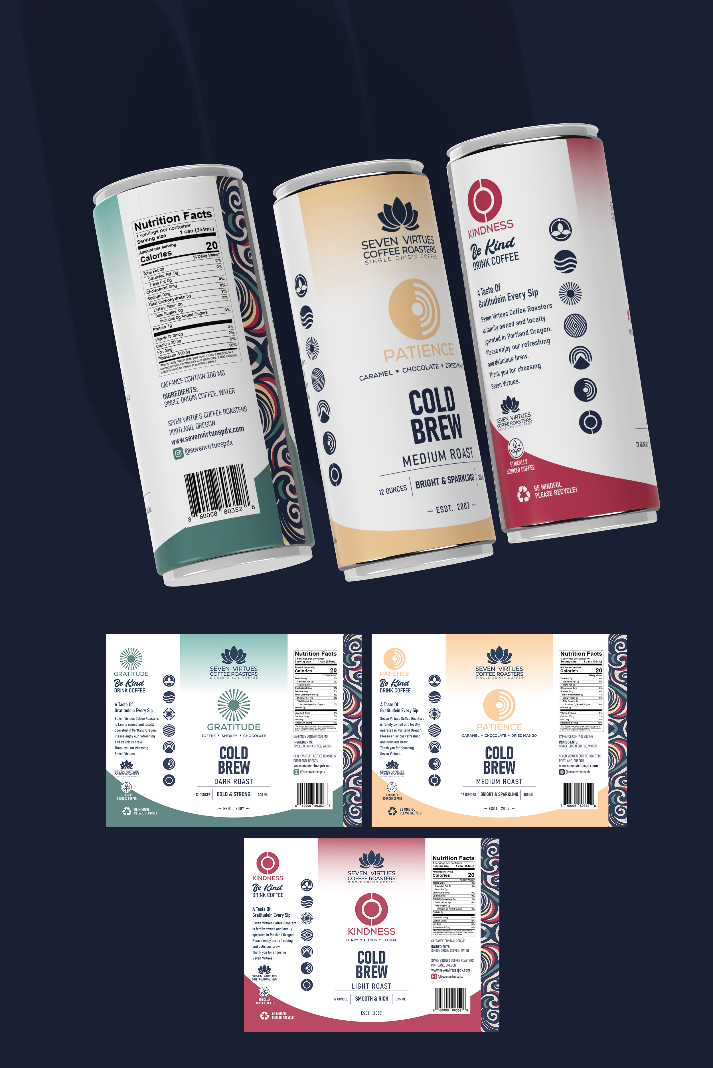 Packaging Design by mscreations.lk for Seven Virtues Coffee Roasters | Design #34068647