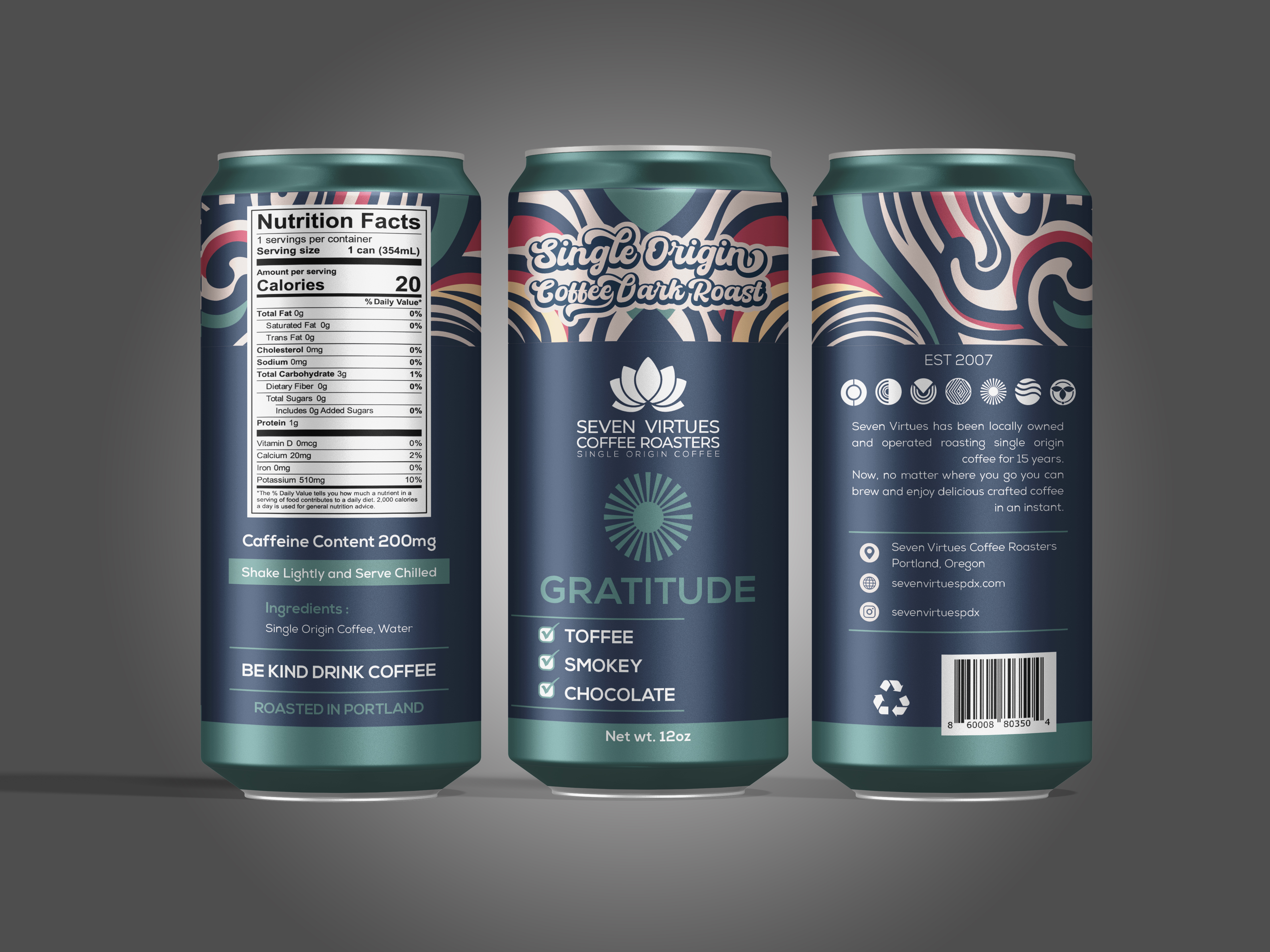 Packaging Design by HT Graphic for Seven Virtues Coffee Roasters | Design #34043956