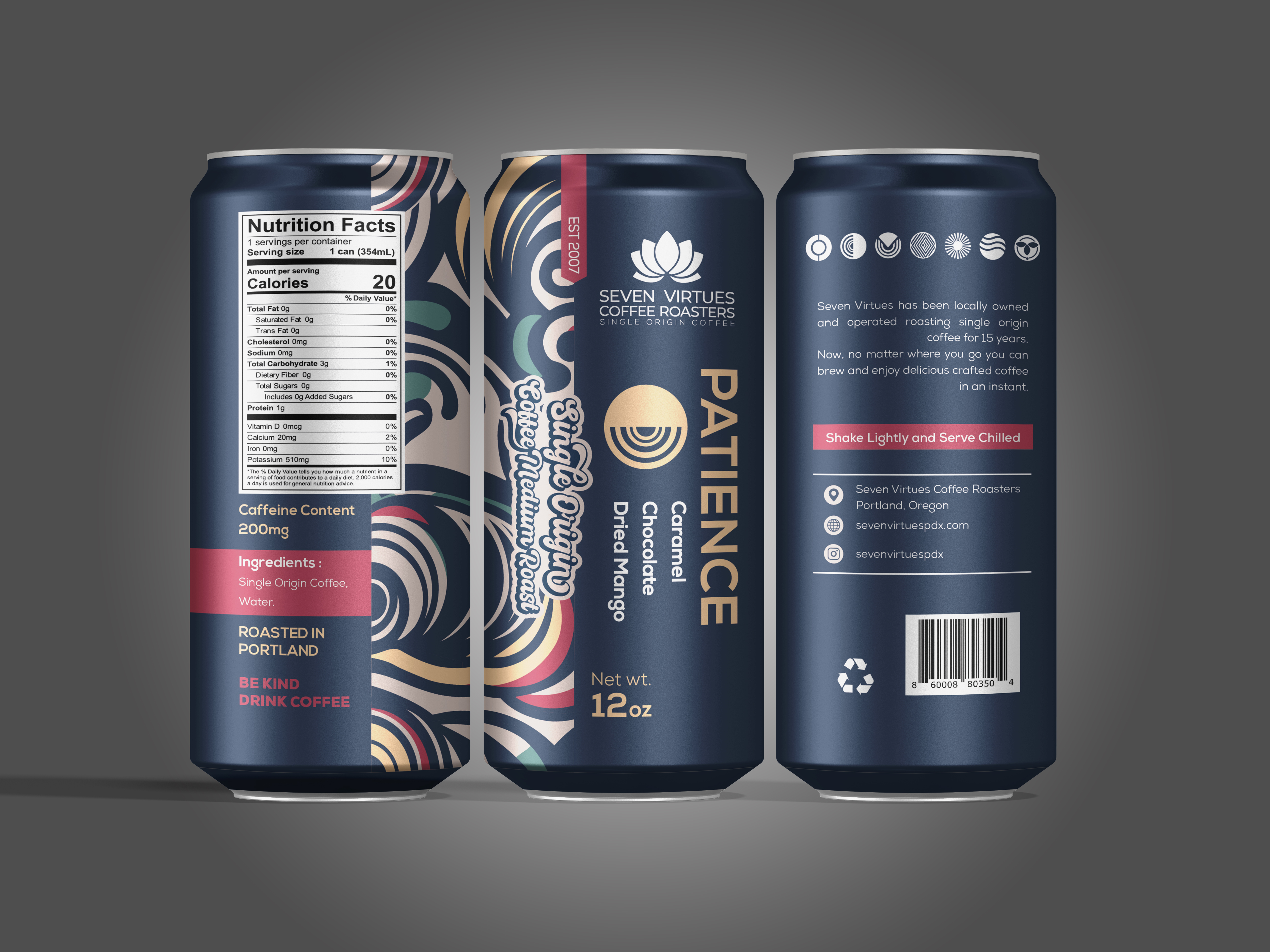 Packaging Design by HT Graphic for Seven Virtues Coffee Roasters | Design #34050866