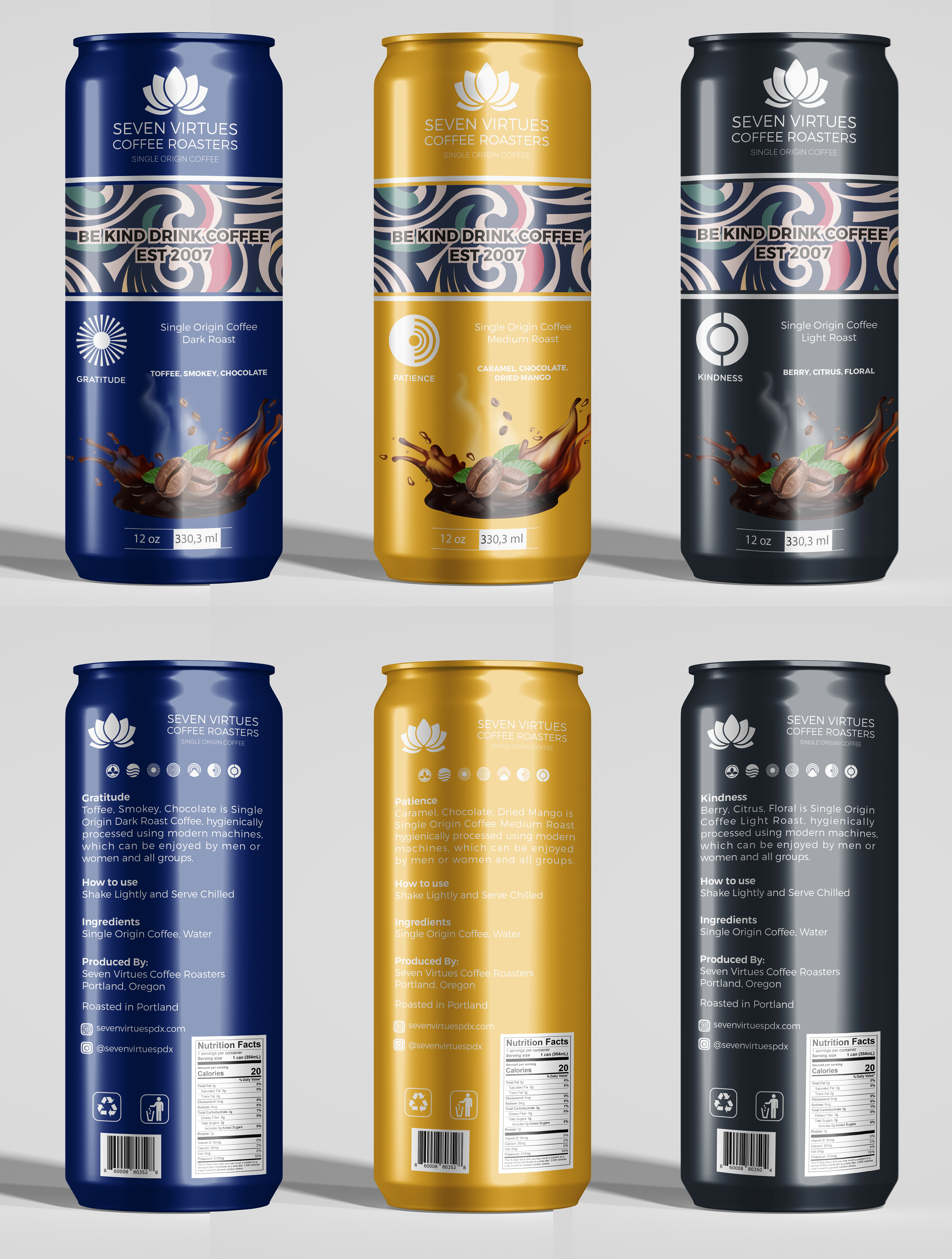 Packaging Design by tamtama for Seven Virtues Coffee Roasters | Design #34053580