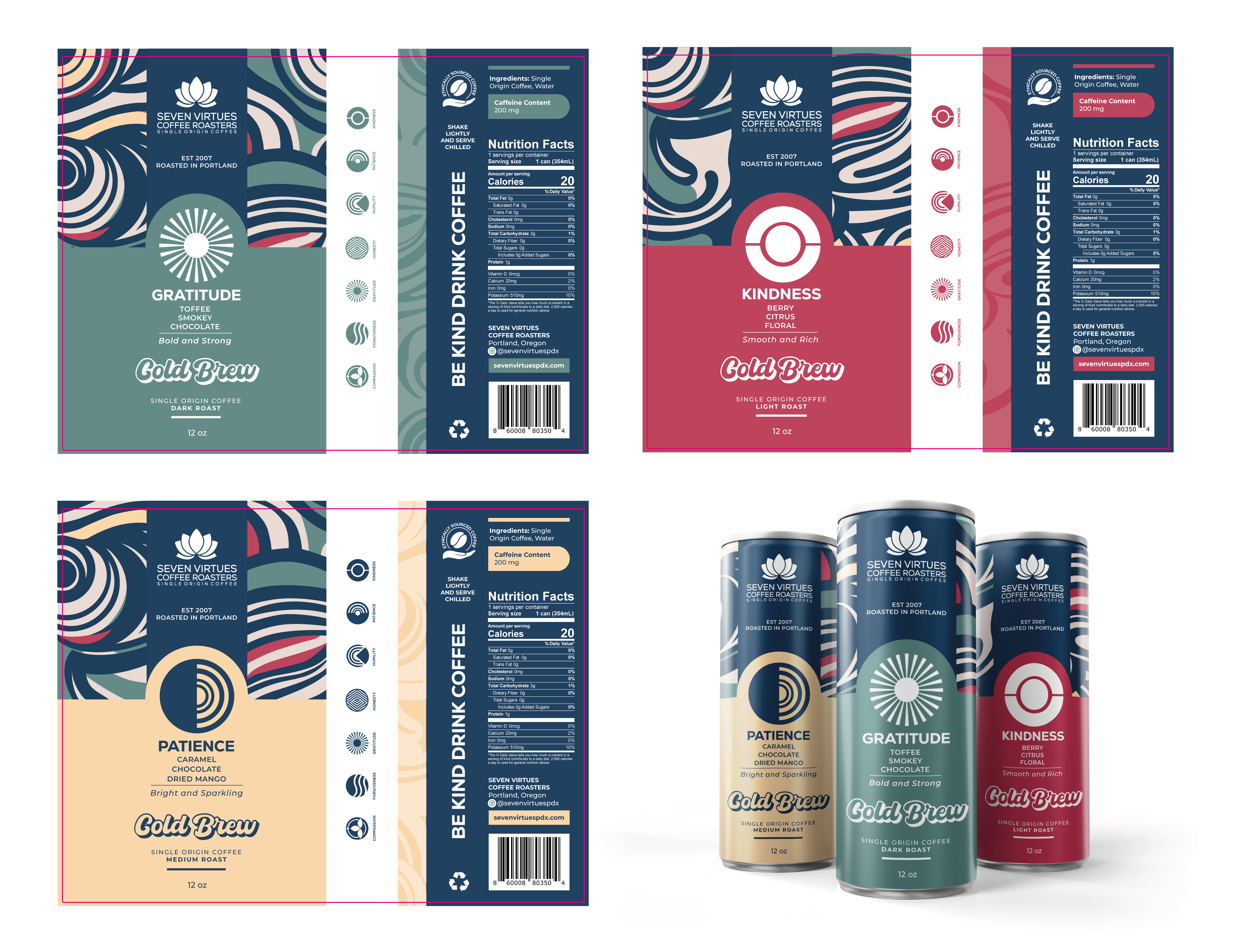 Packaging Design by Limonero DG for Seven Virtues Coffee Roasters | Design #34053956