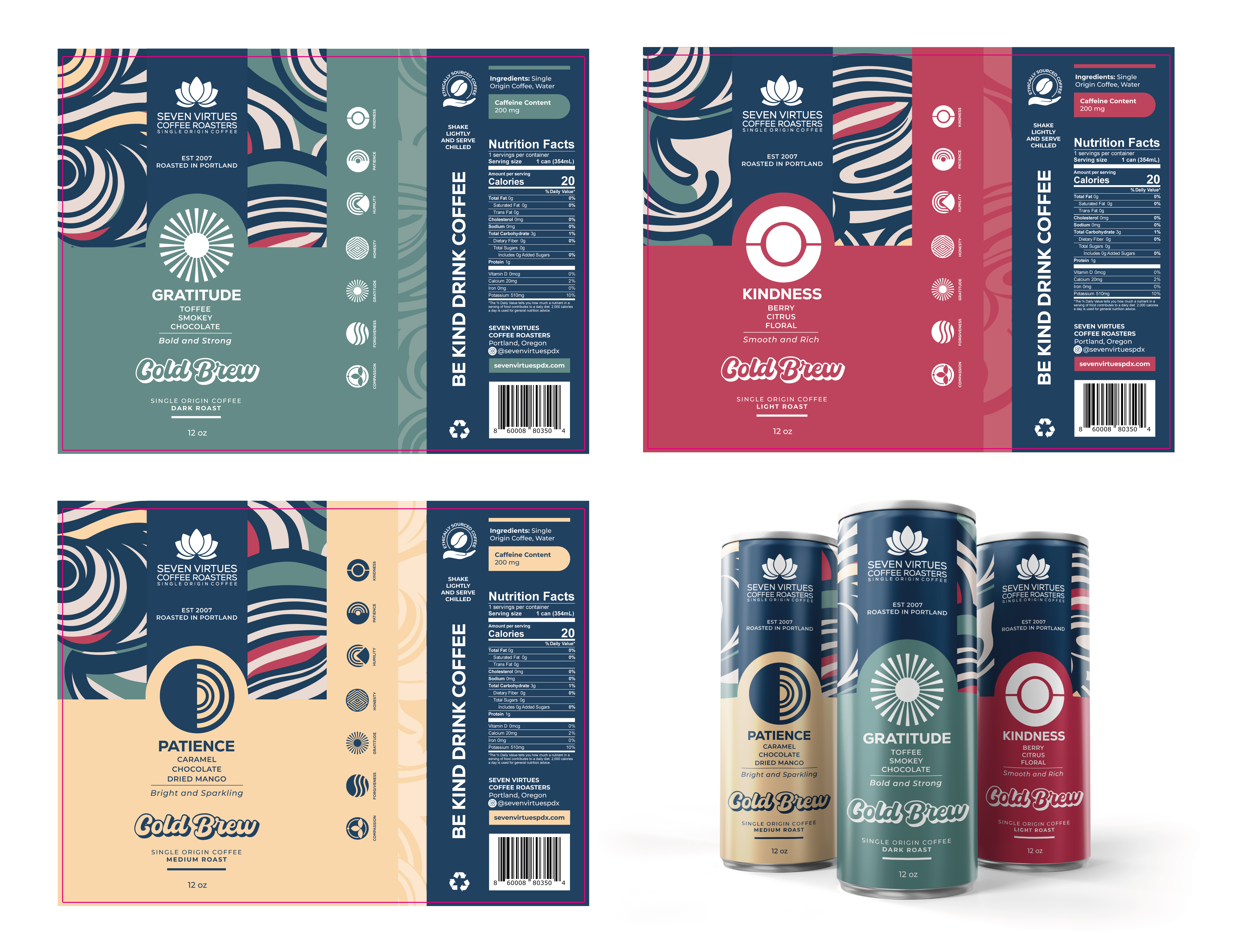 Packaging Design by Limonero DG for Seven Virtues Coffee Roasters | Design #34053958