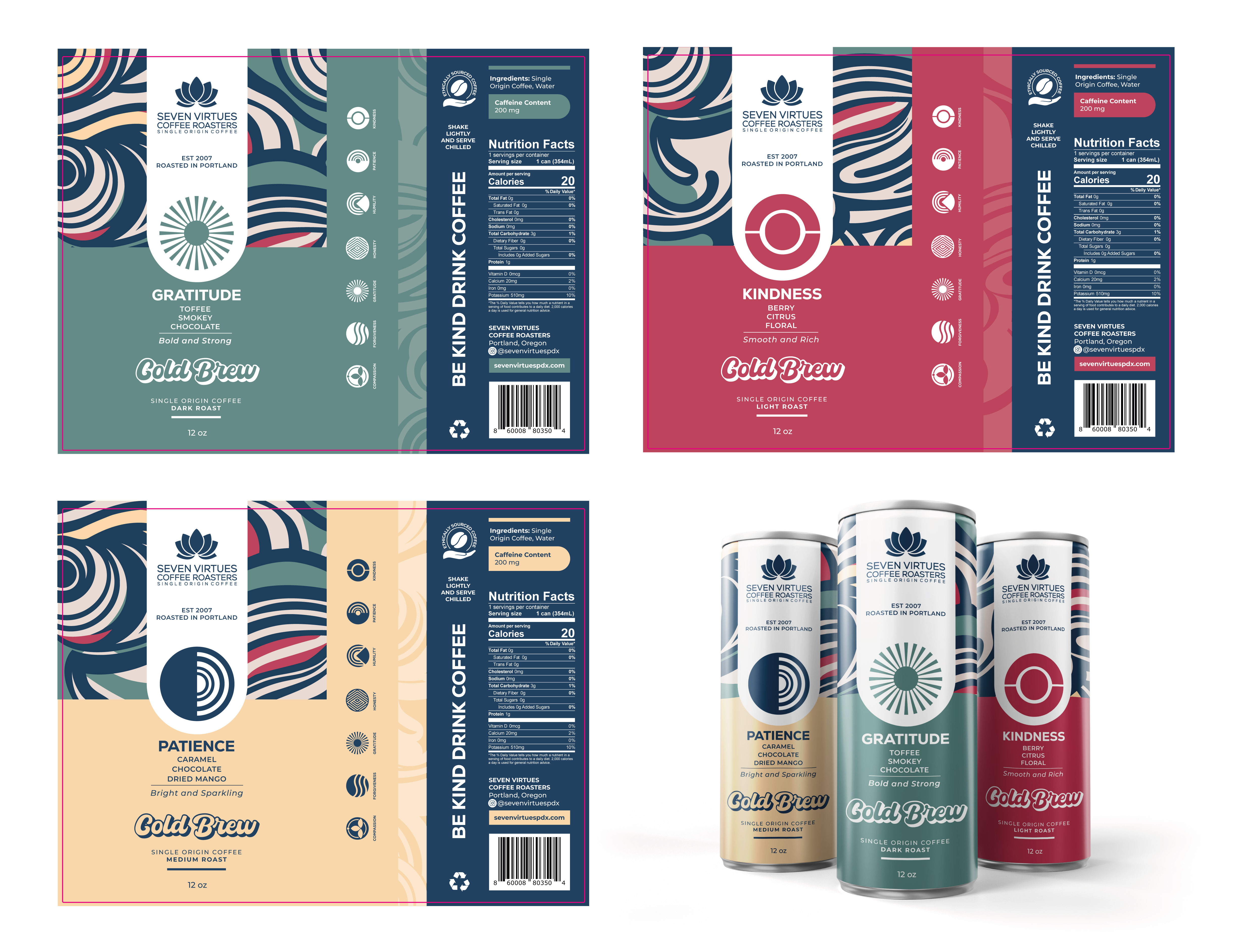 Packaging Design by Limonero DG for Seven Virtues Coffee Roasters | Design #34053960