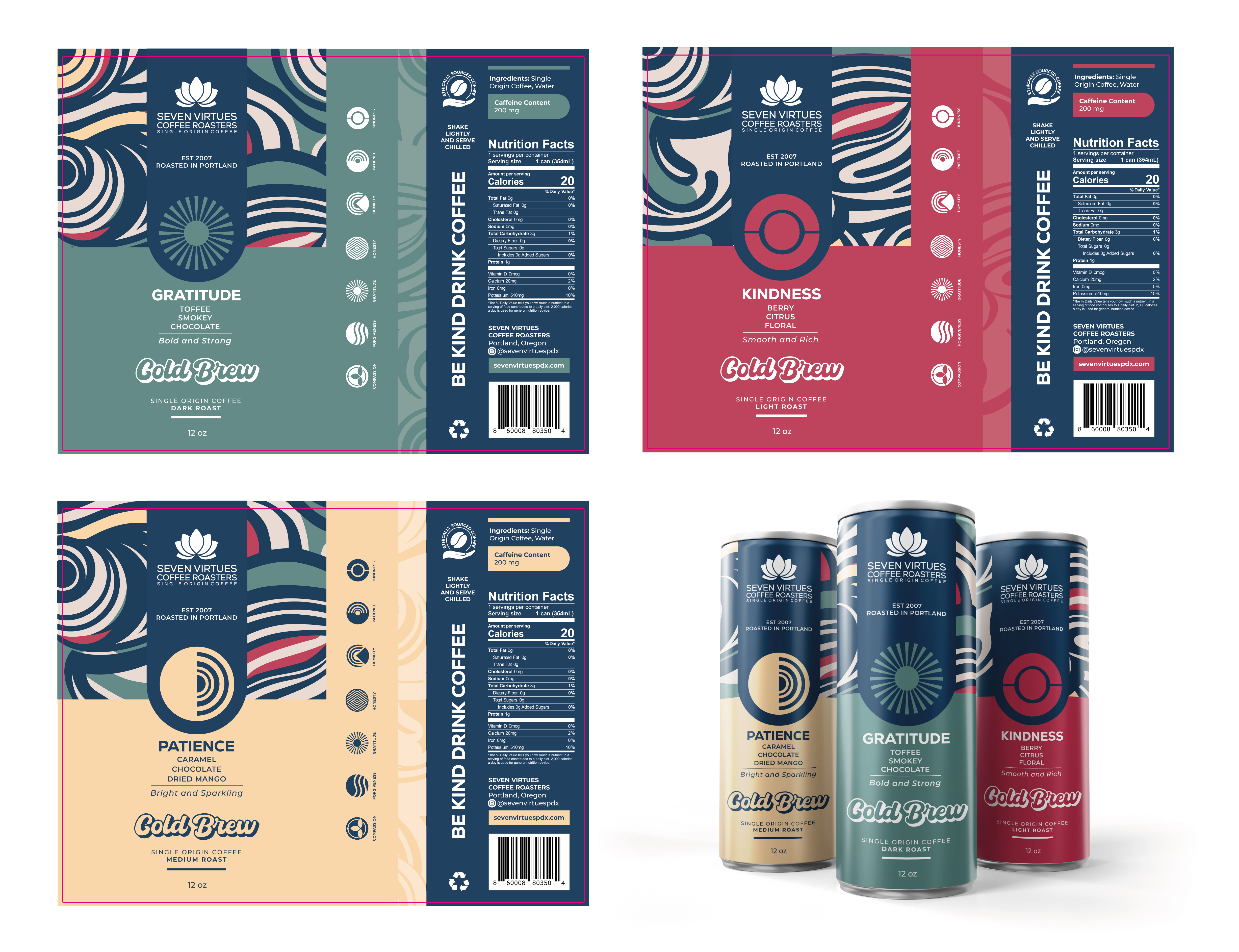 Packaging Design by Limonero DG for Seven Virtues Coffee Roasters | Design #34053980