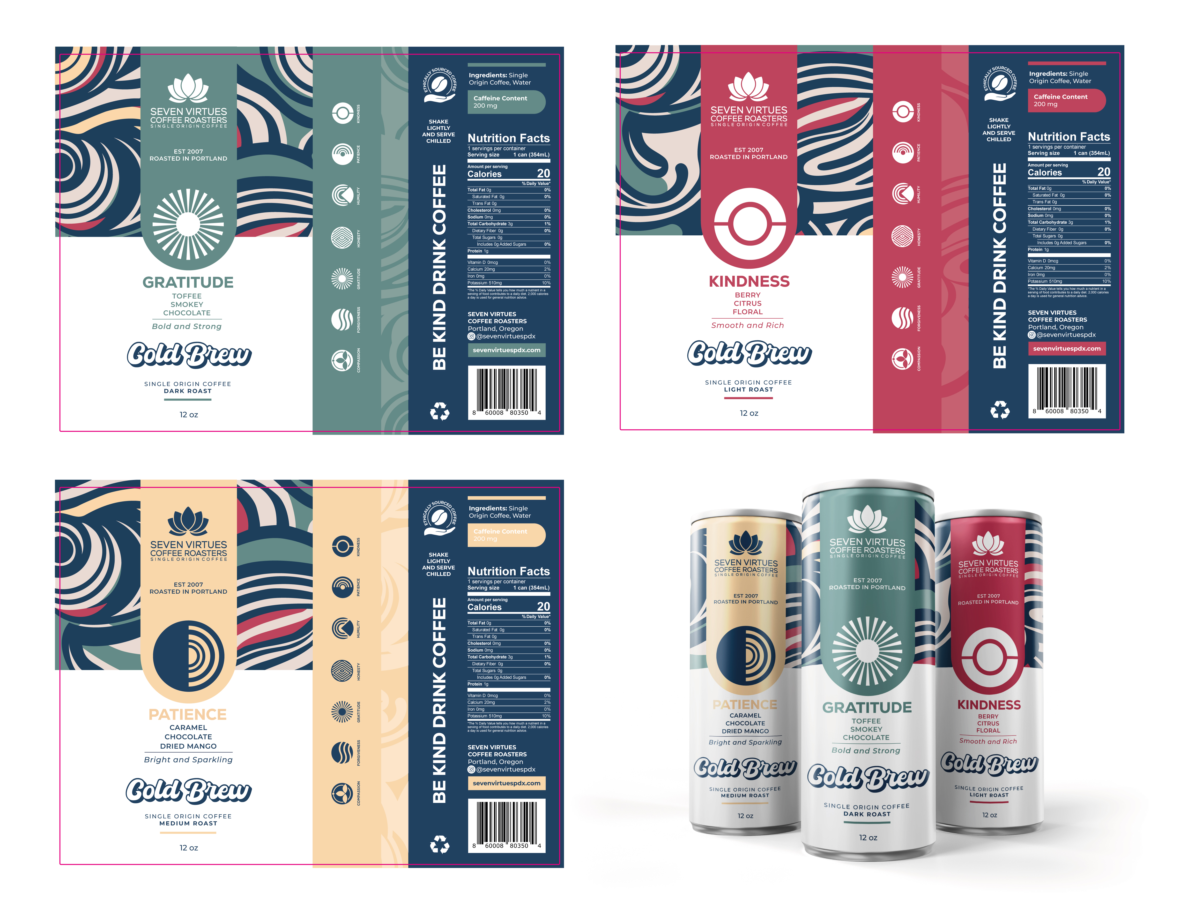 Packaging Design by Limonero DG for Seven Virtues Coffee Roasters | Design #34054150