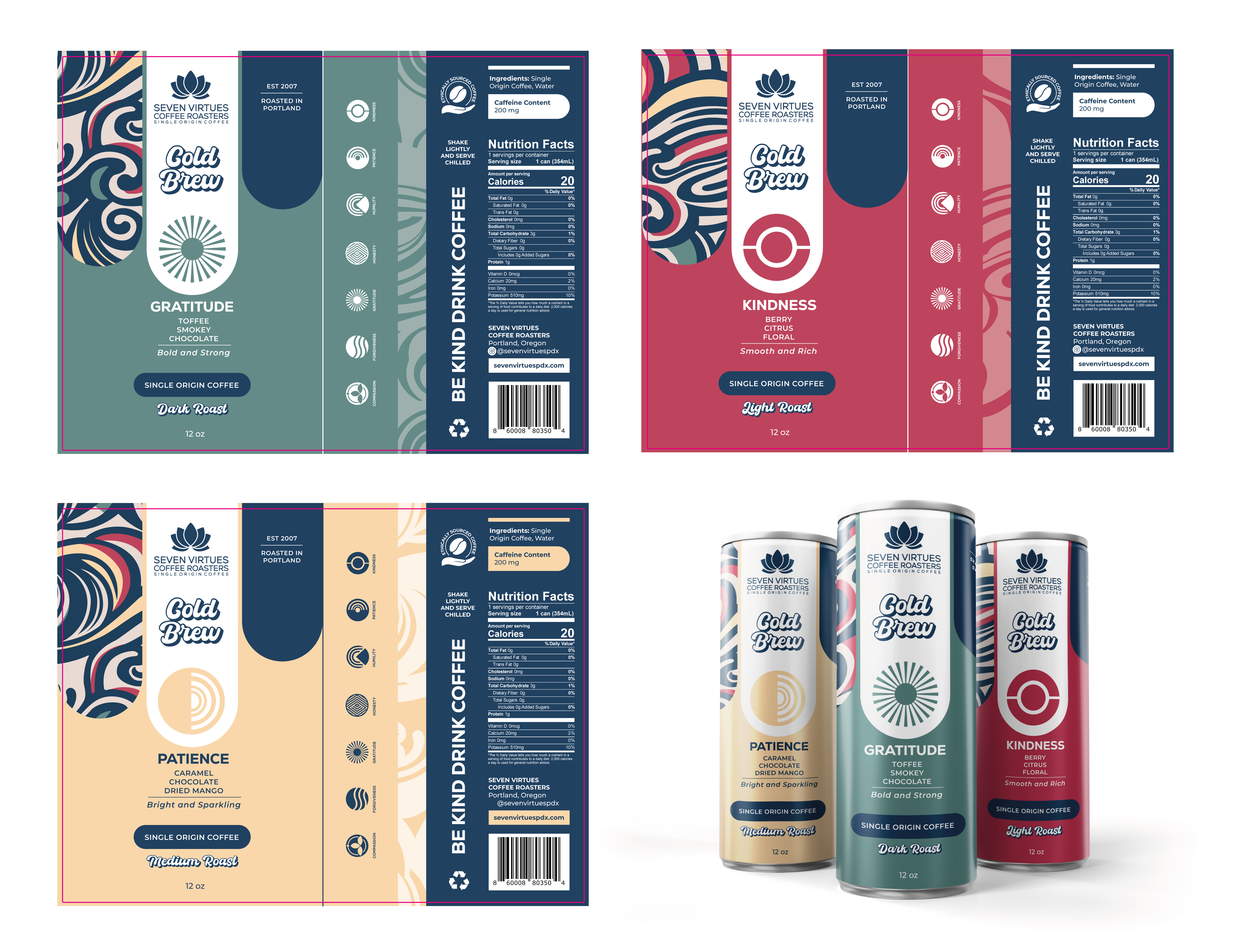 Packaging Design by Limonero DG for Seven Virtues Coffee Roasters | Design #34060306