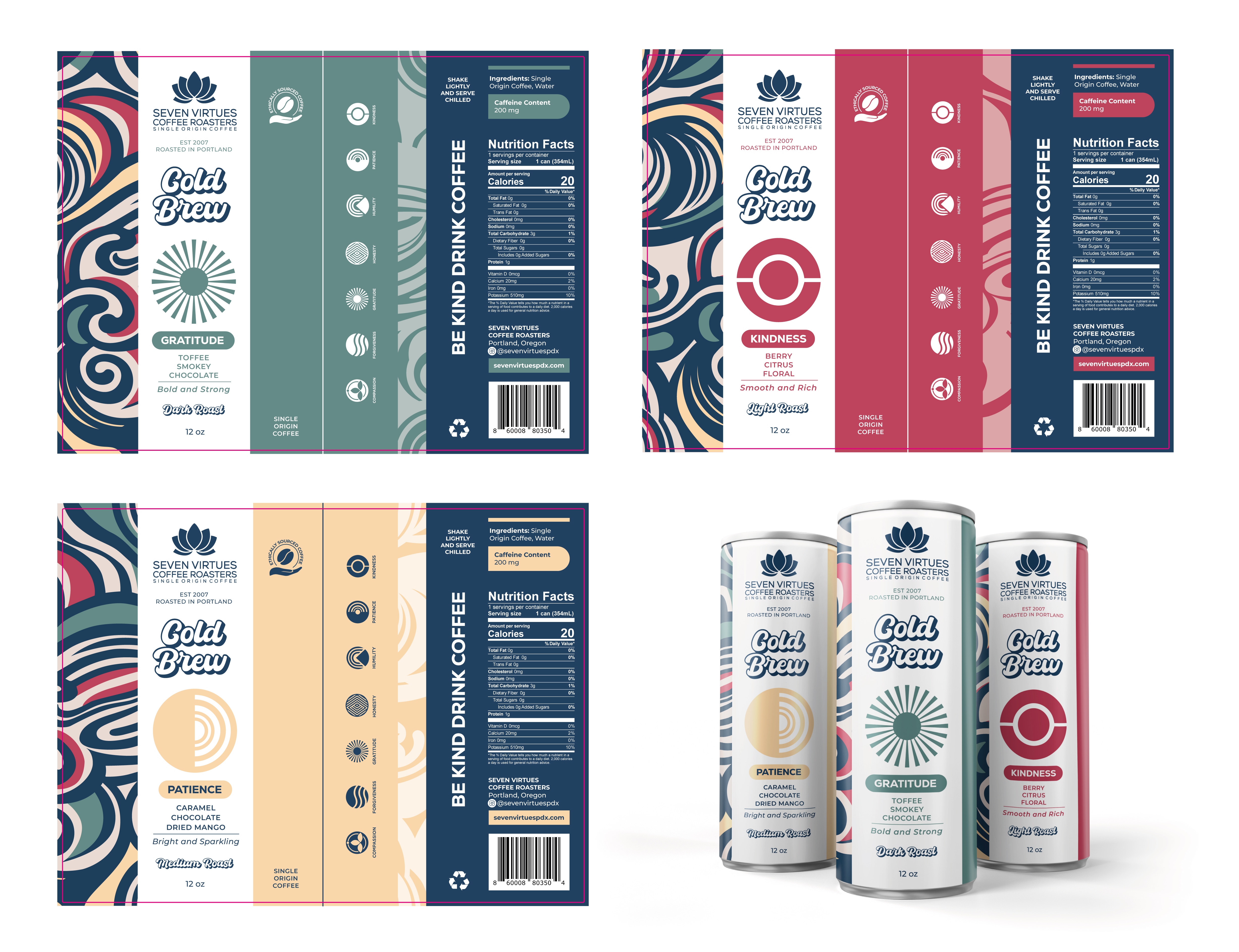 Packaging Design by Limonero DG for Seven Virtues Coffee Roasters | Design #34071354