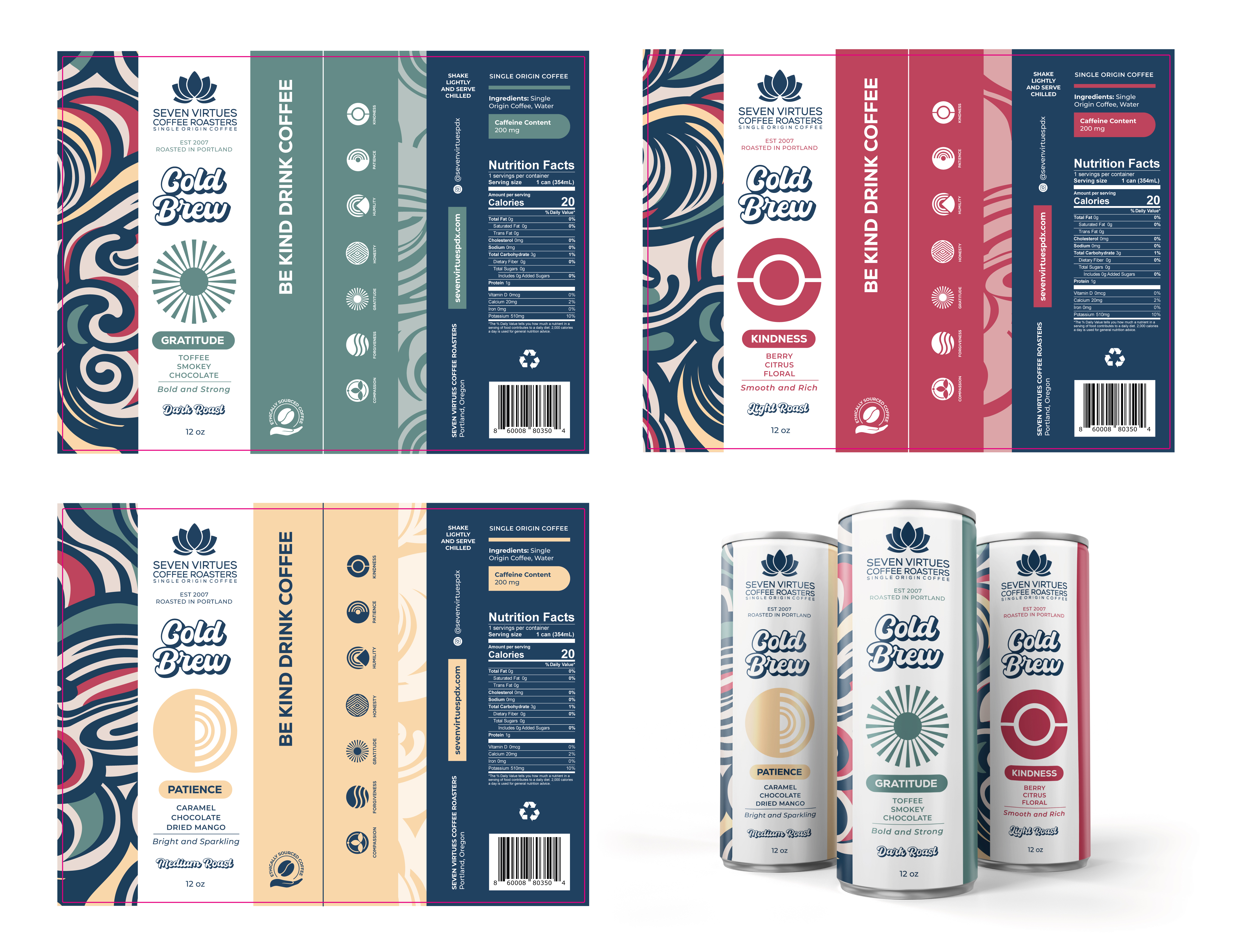 Packaging Design by Limonero DG for Seven Virtues Coffee Roasters | Design #34071355