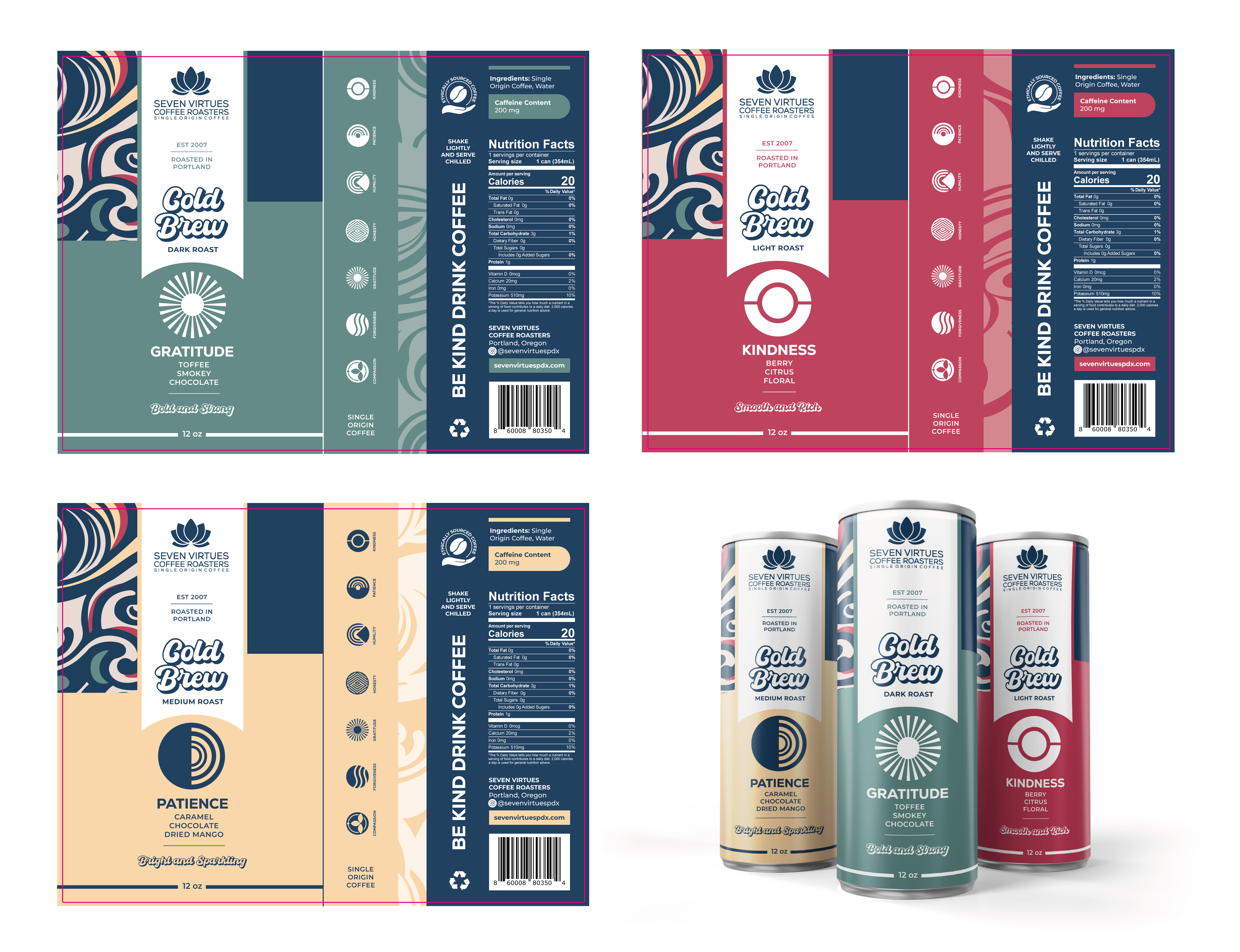 Packaging Design by Limonero DG for Seven Virtues Coffee Roasters | Design #34071691