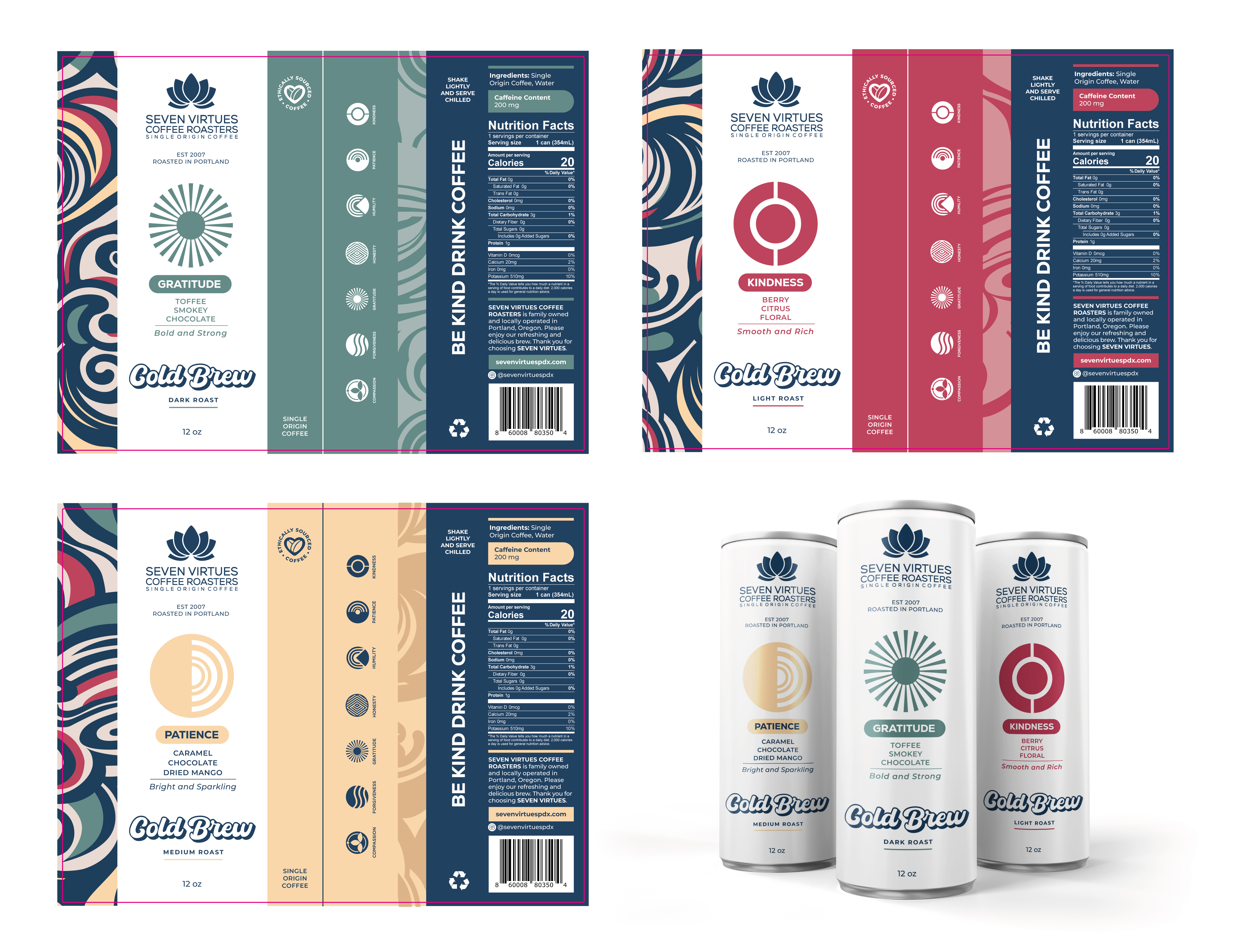 Packaging Design by Limonero DG for Seven Virtues Coffee Roasters | Design #34084837