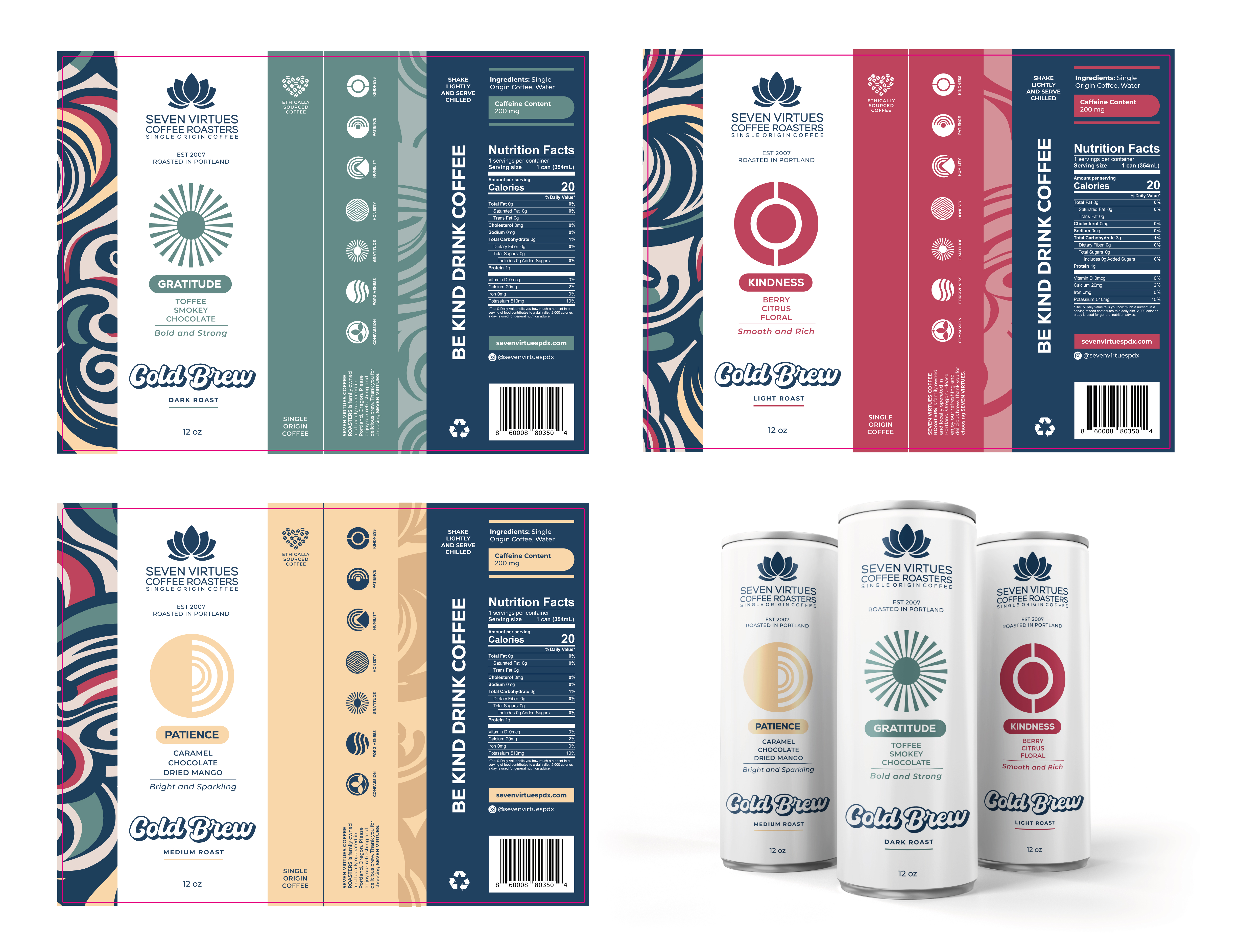 Packaging Design by Limonero DG for Seven Virtues Coffee Roasters | Design #34084854