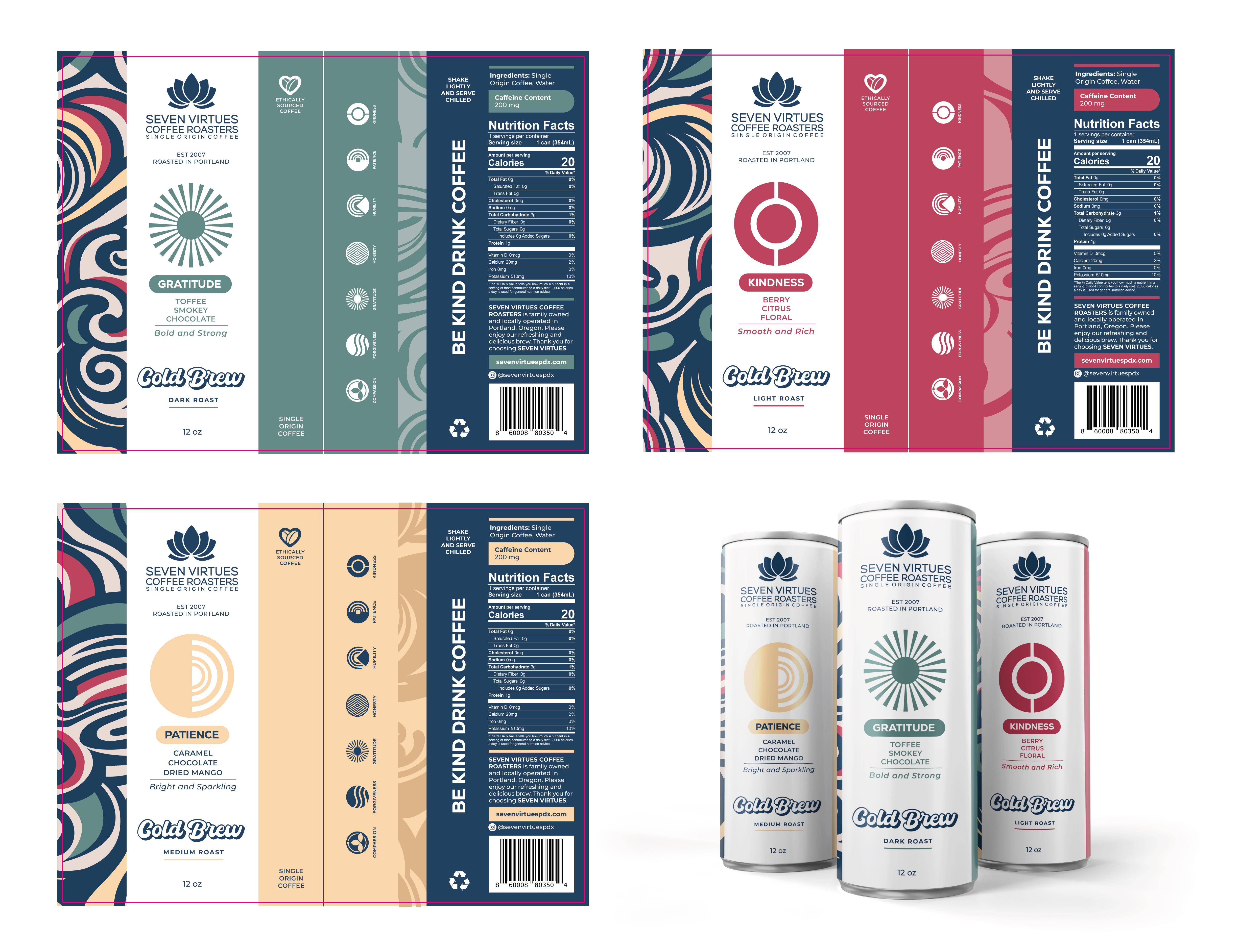 Packaging Design by Limonero DG for Seven Virtues Coffee Roasters | Design #34084860