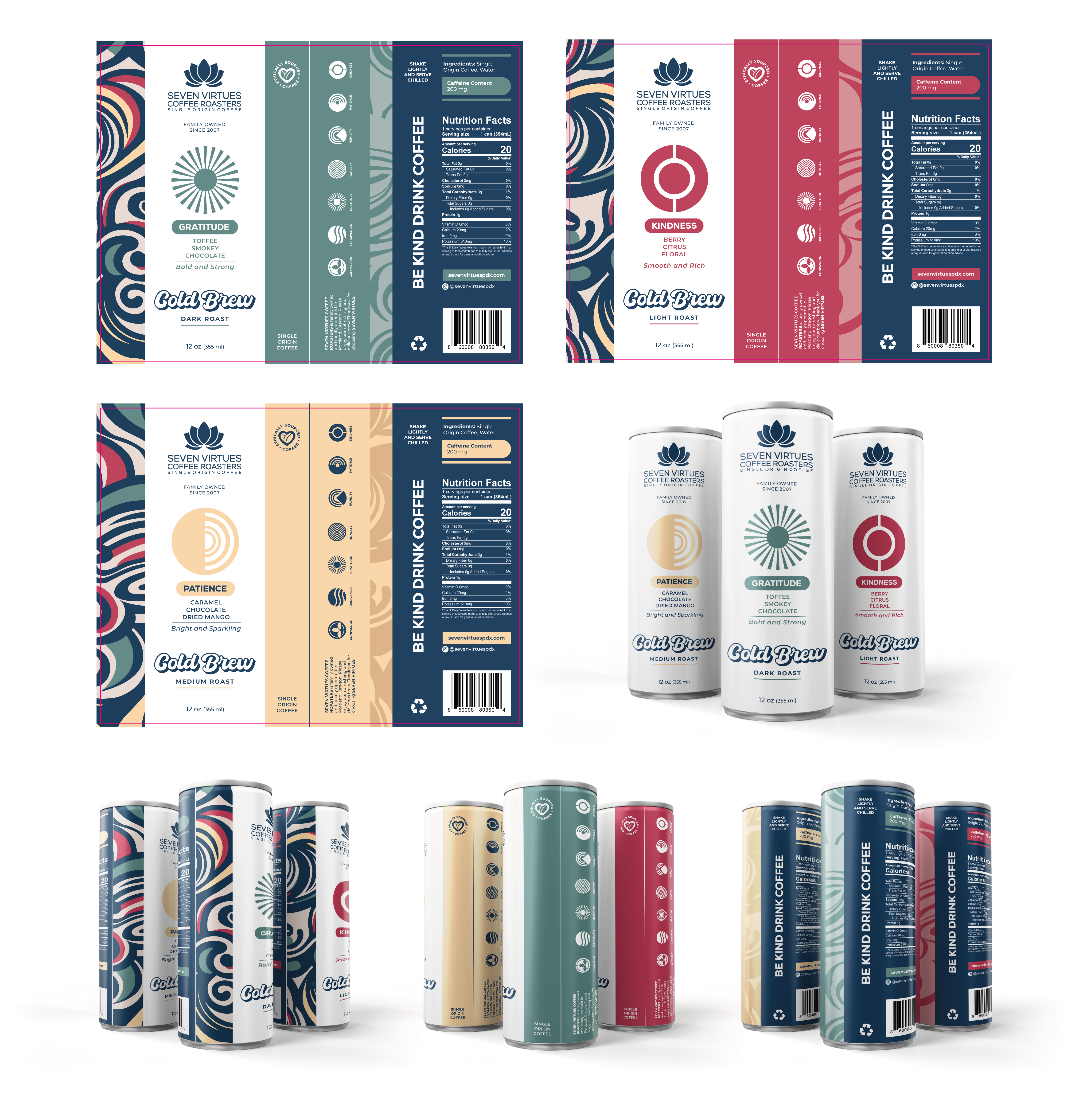 Packaging Design by Limonero DG for Seven Virtues Coffee Roasters | Design #34091878