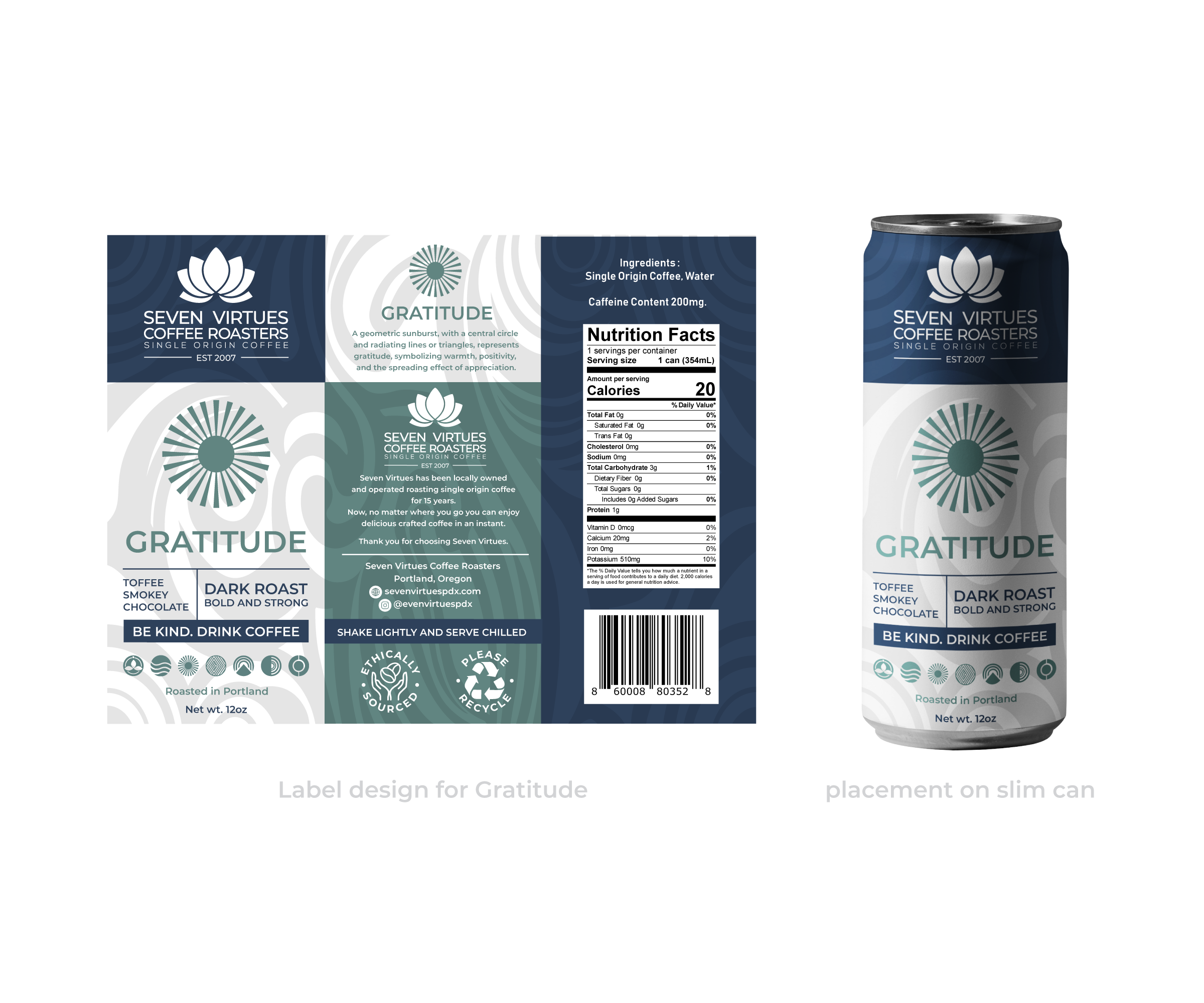 Packaging Design by Nurica for Seven Virtues Coffee Roasters | Design #34065537