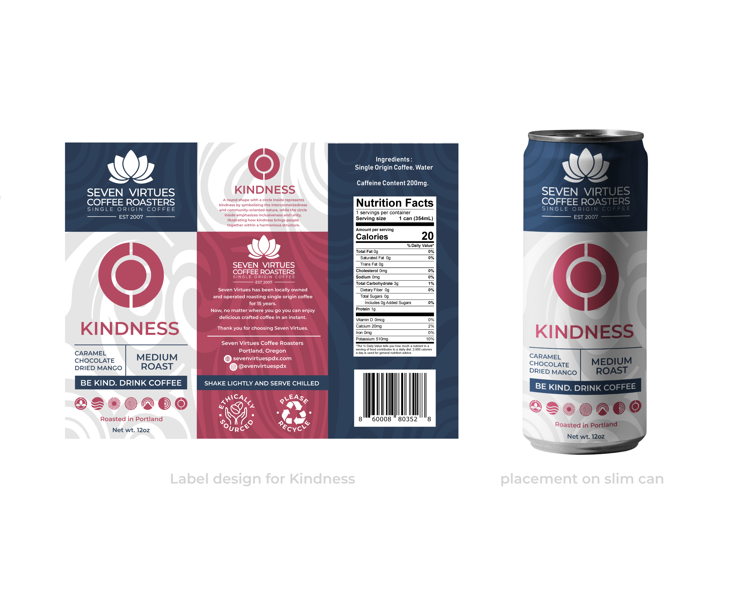 Packaging Design by Nurica for Seven Virtues Coffee Roasters | Design #34065539