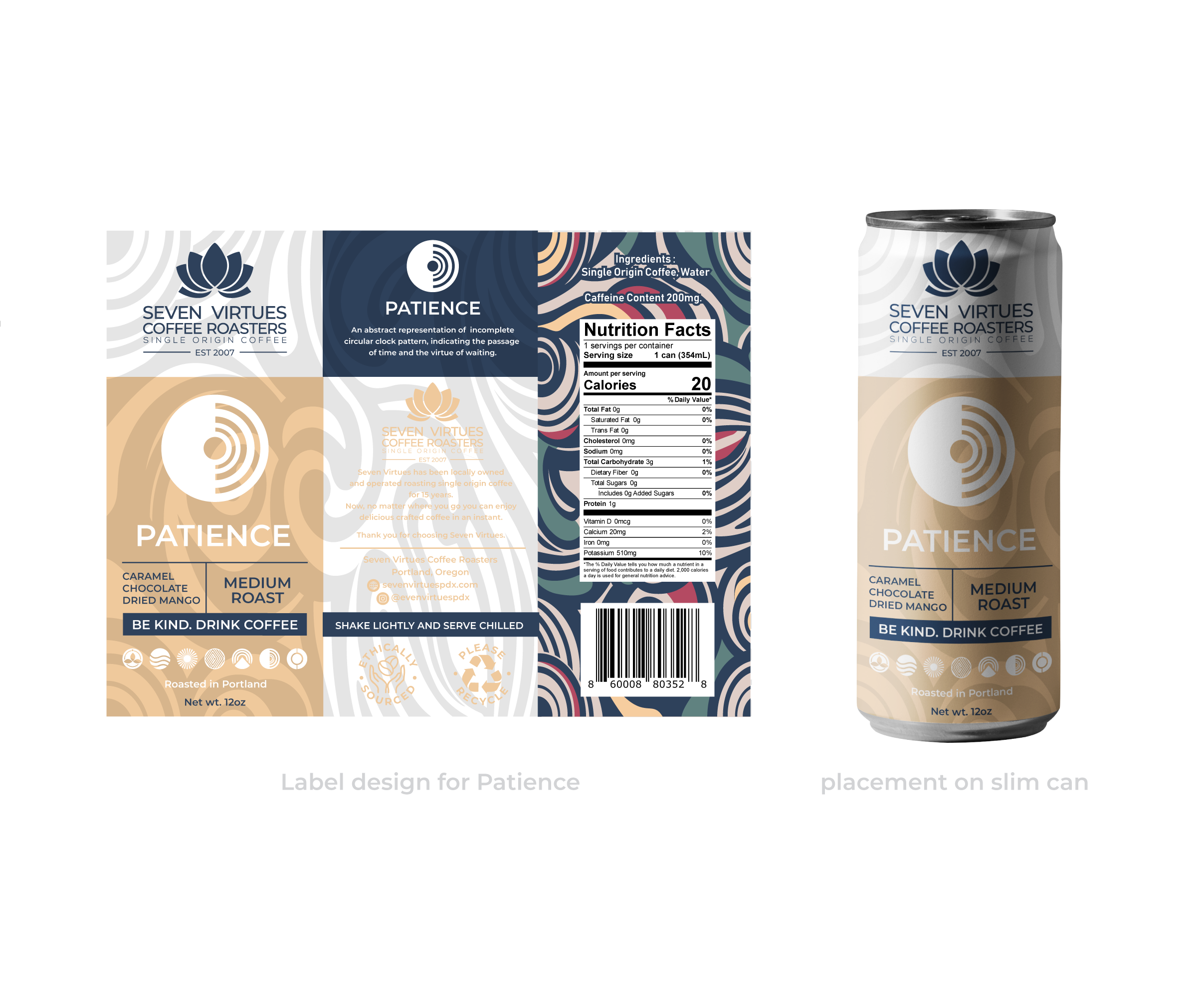 Packaging Design by Nurica for Seven Virtues Coffee Roasters | Design #34065543