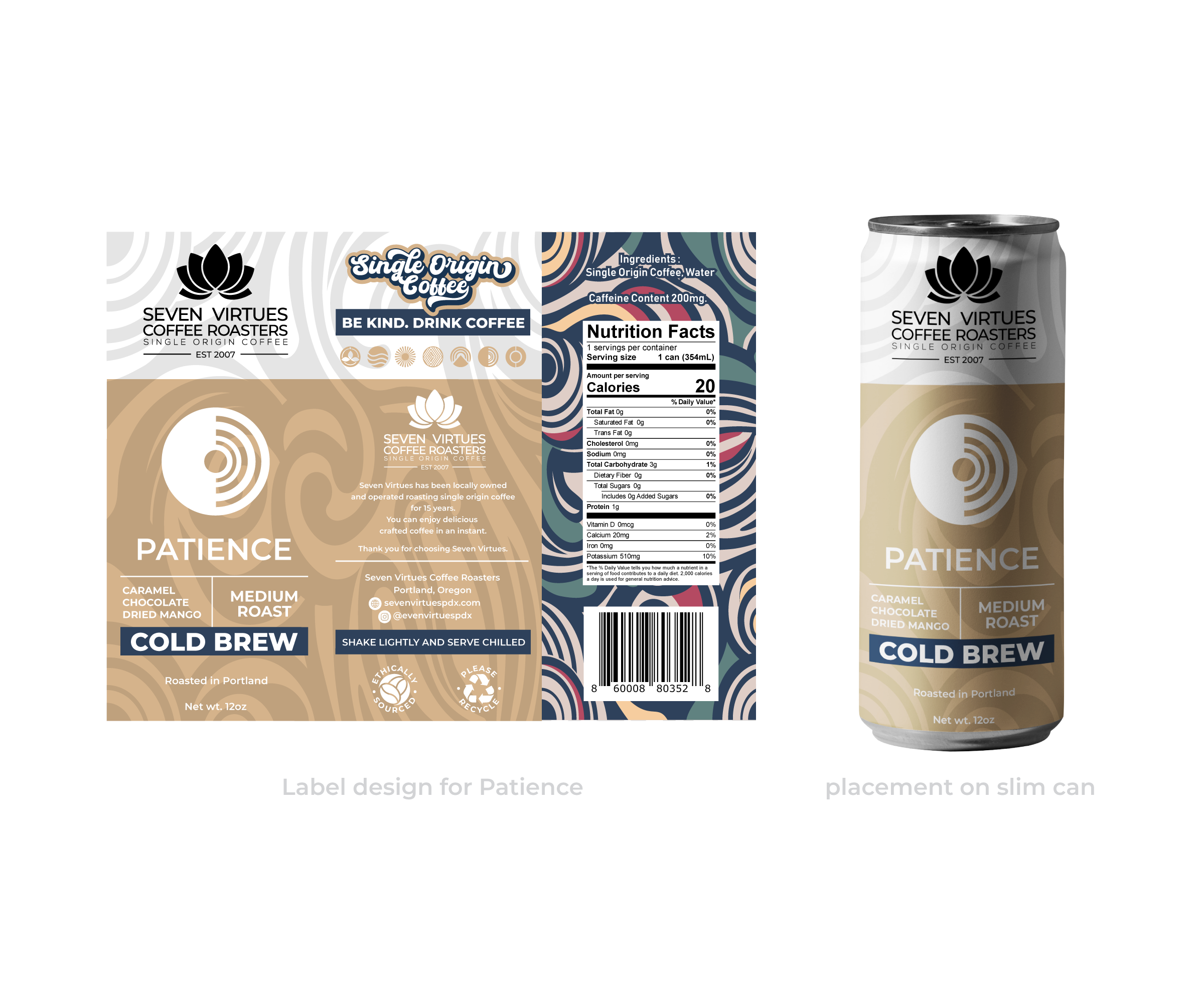 Packaging Design by Nurica for Seven Virtues Coffee Roasters | Design #34069581