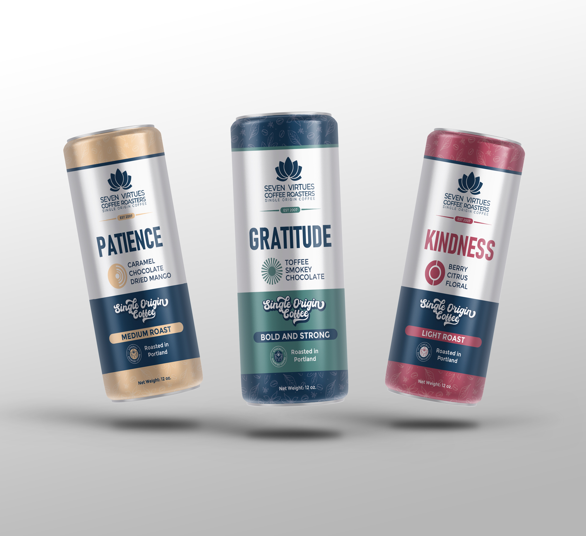 Packaging Design by designgreen for Seven Virtues Coffee Roasters | Design #34084490