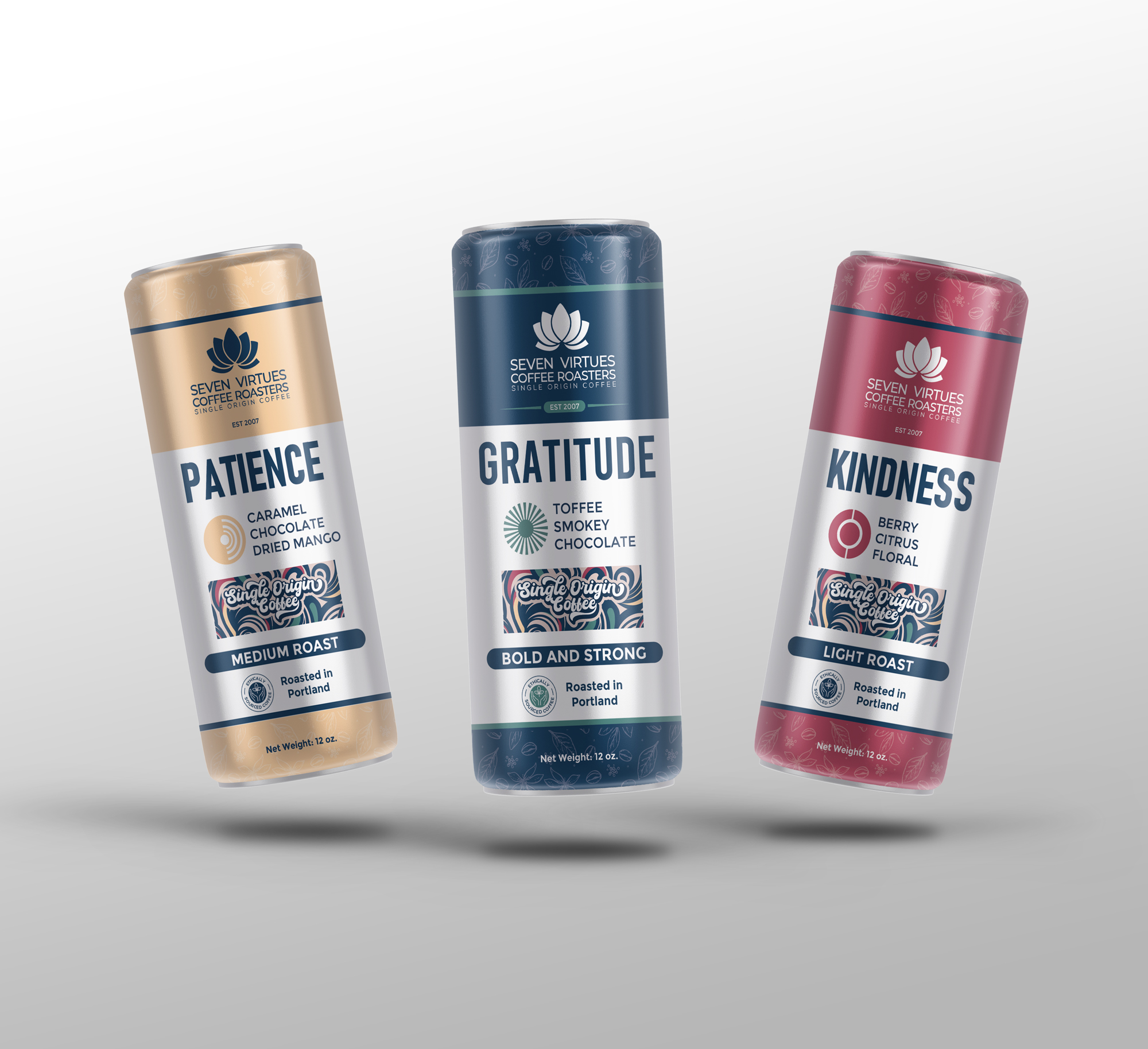 Packaging Design by designgreen for Seven Virtues Coffee Roasters | Design #34084492