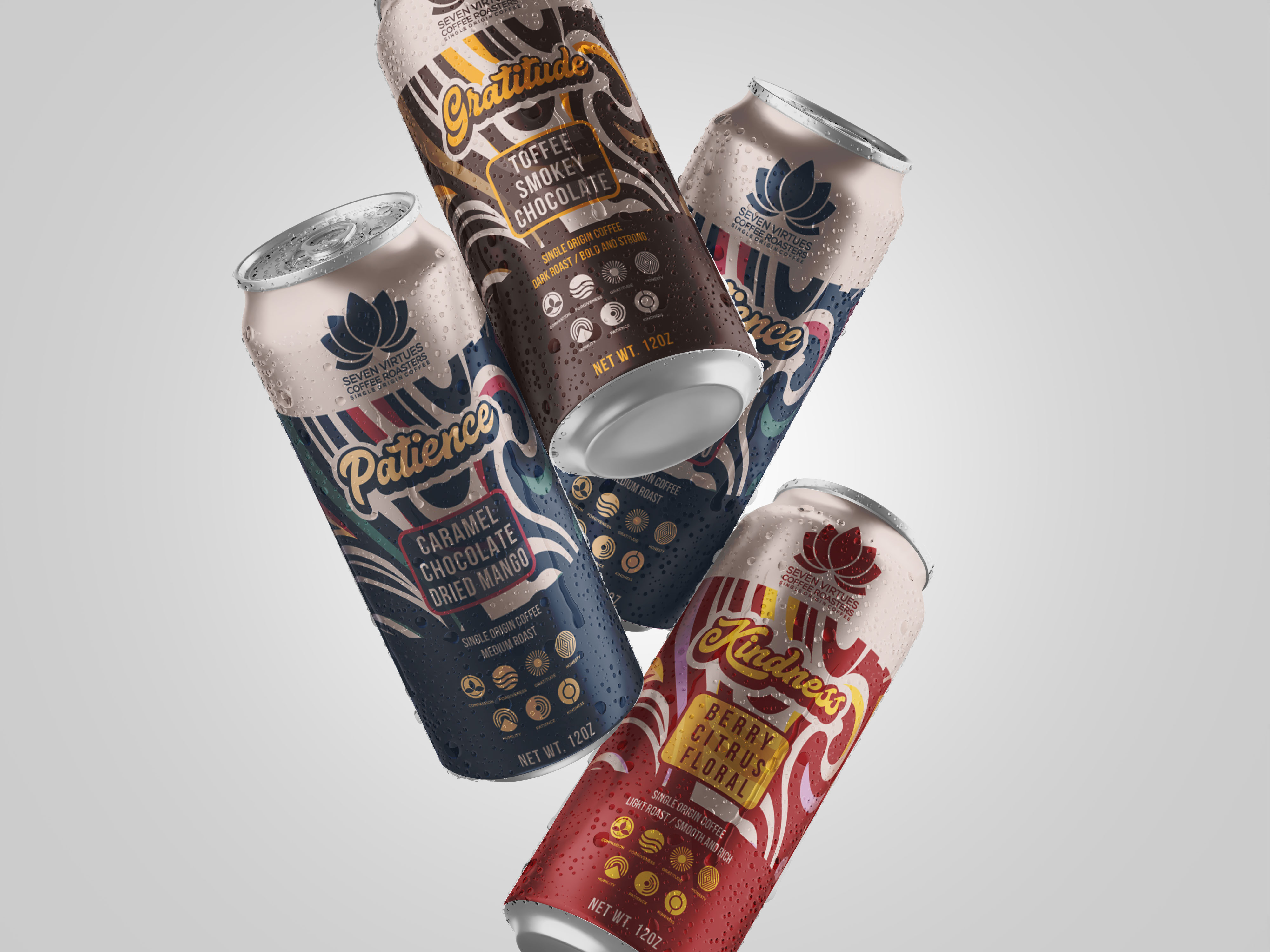 Packaging Design by Ibrahim Akash for Seven Virtues Coffee Roasters | Design #34023607