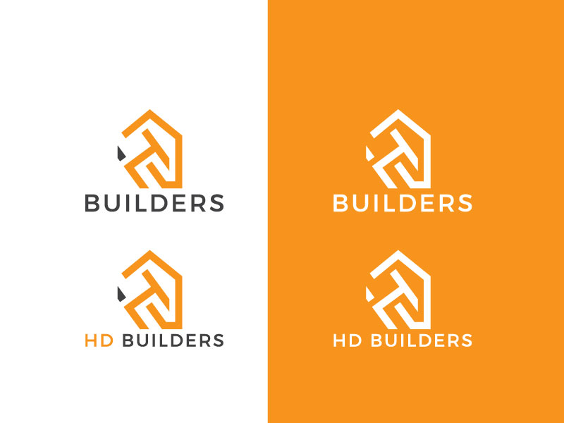 Logo Design by Cliping_path for HD construction & excavation  | Design #34040306