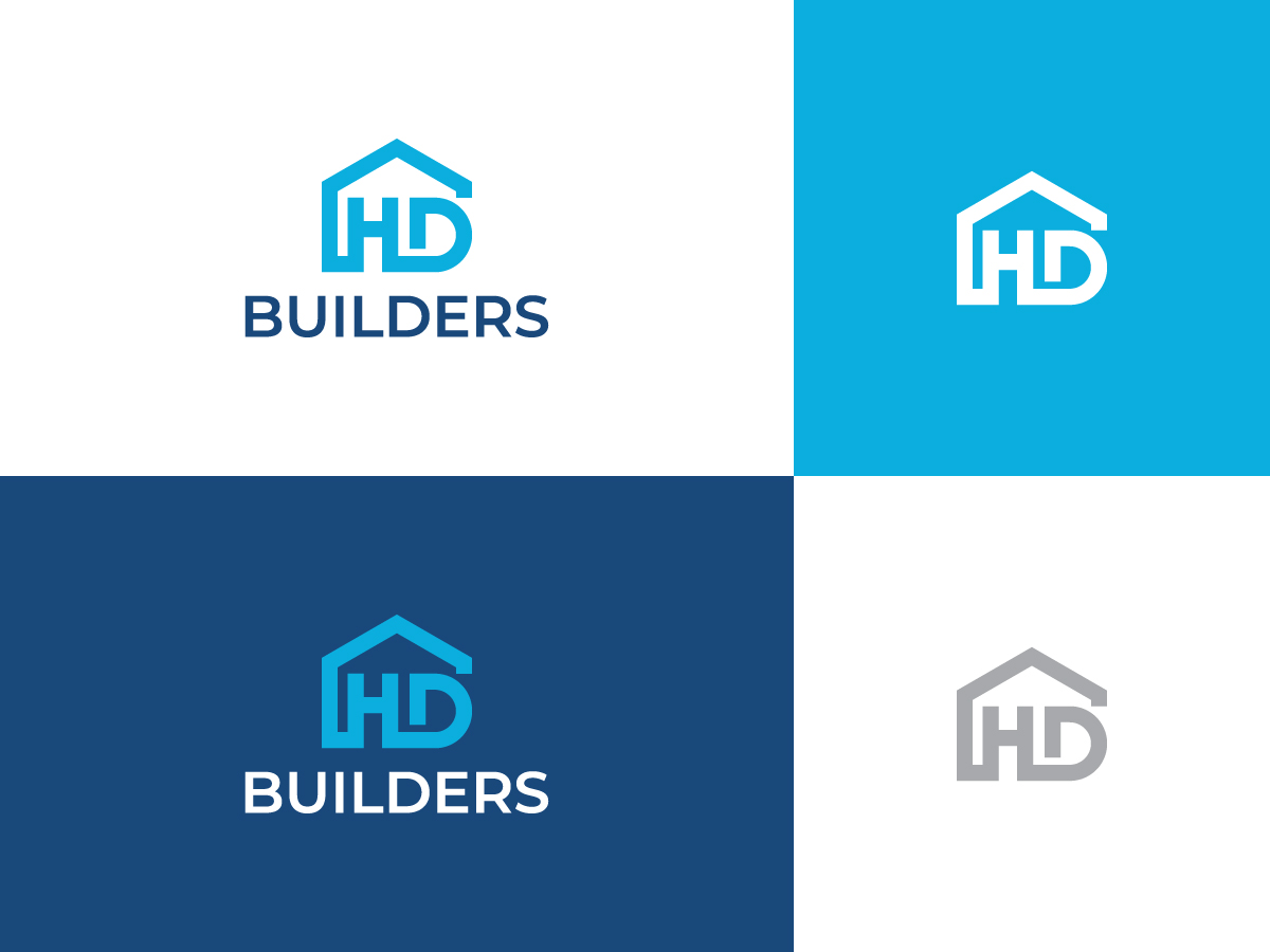 Logo Design by 439 Creations for HD construction & excavation  | Design #34041232
