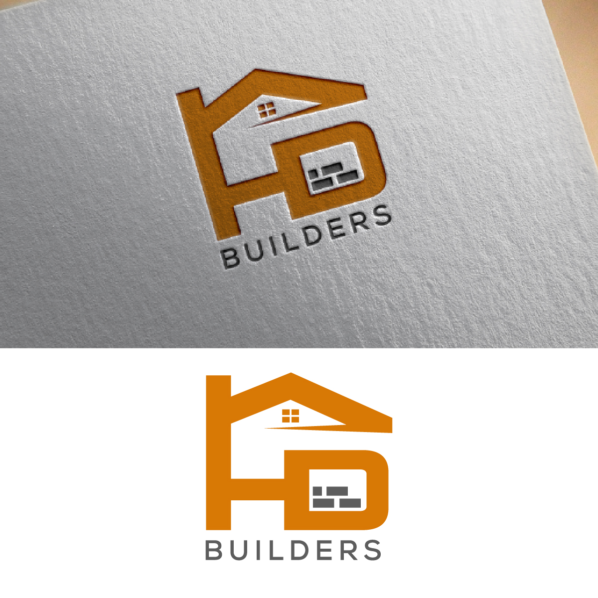 Logo Design by Loknath for HD construction & excavation  | Design #34043504